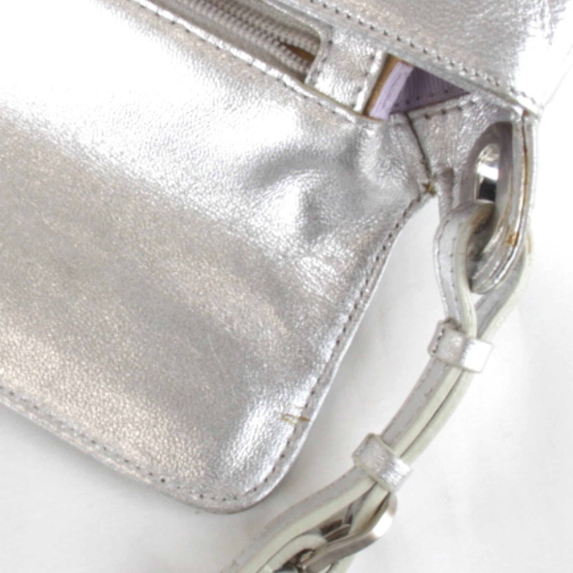 Jimmy Choo Silver Leather Handbag (Pre-Owned)