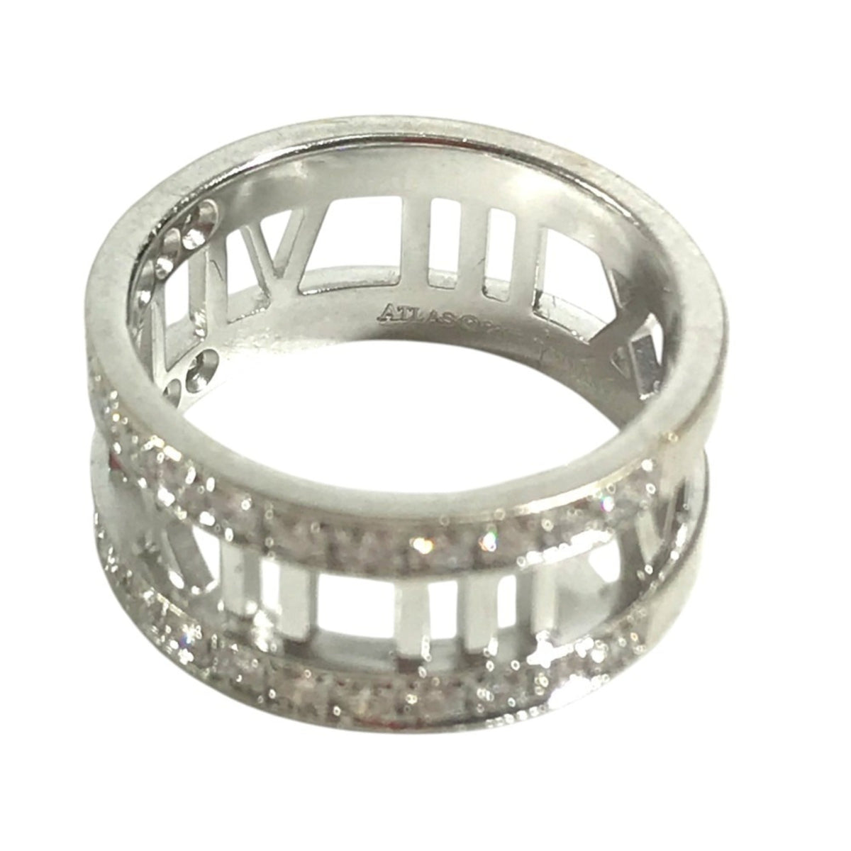 Tiffany Silver White Gold (18K) Band Ring (Pre-Owned)