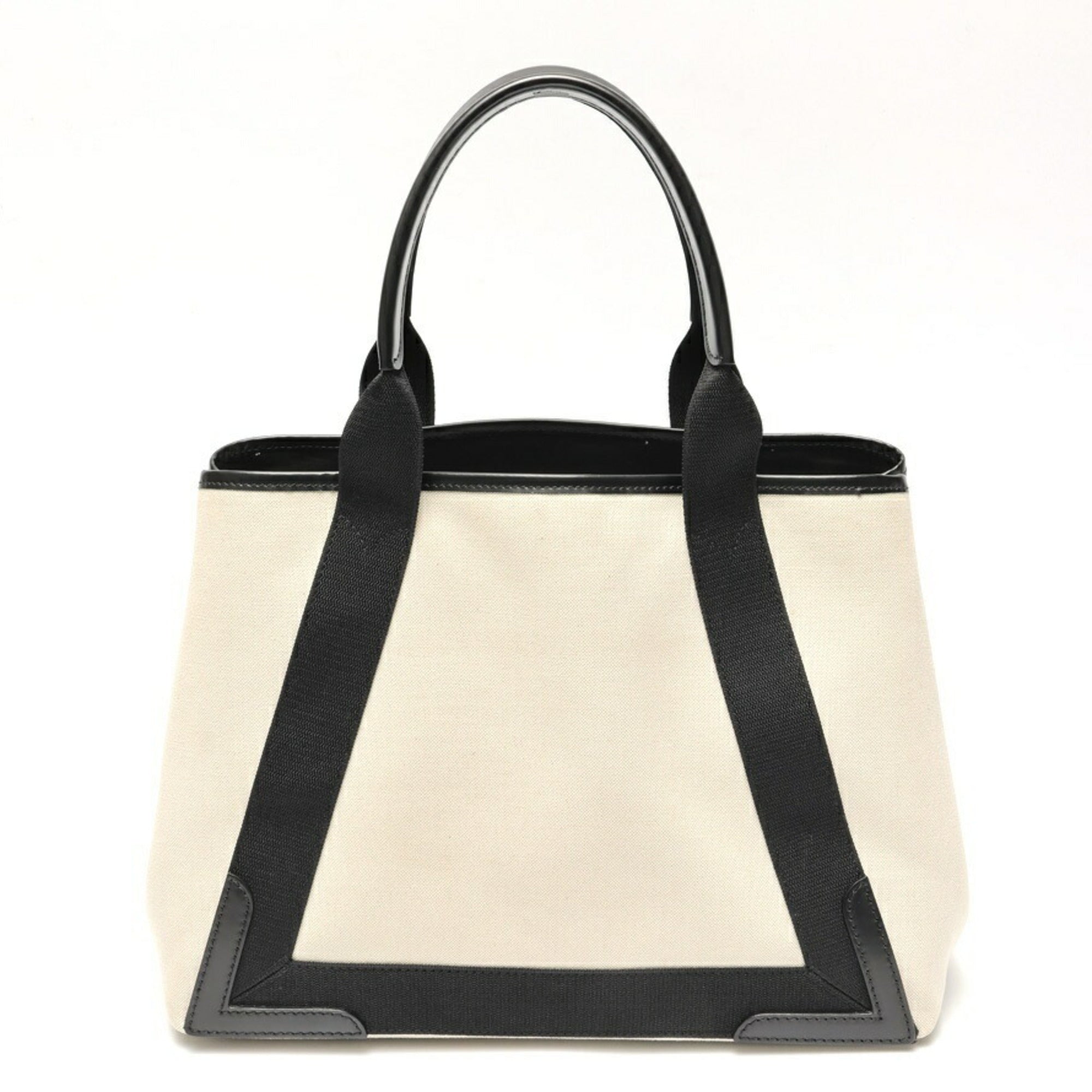 Balenciaga Black Canvas Leather Tote Bag (Pre-Owned)