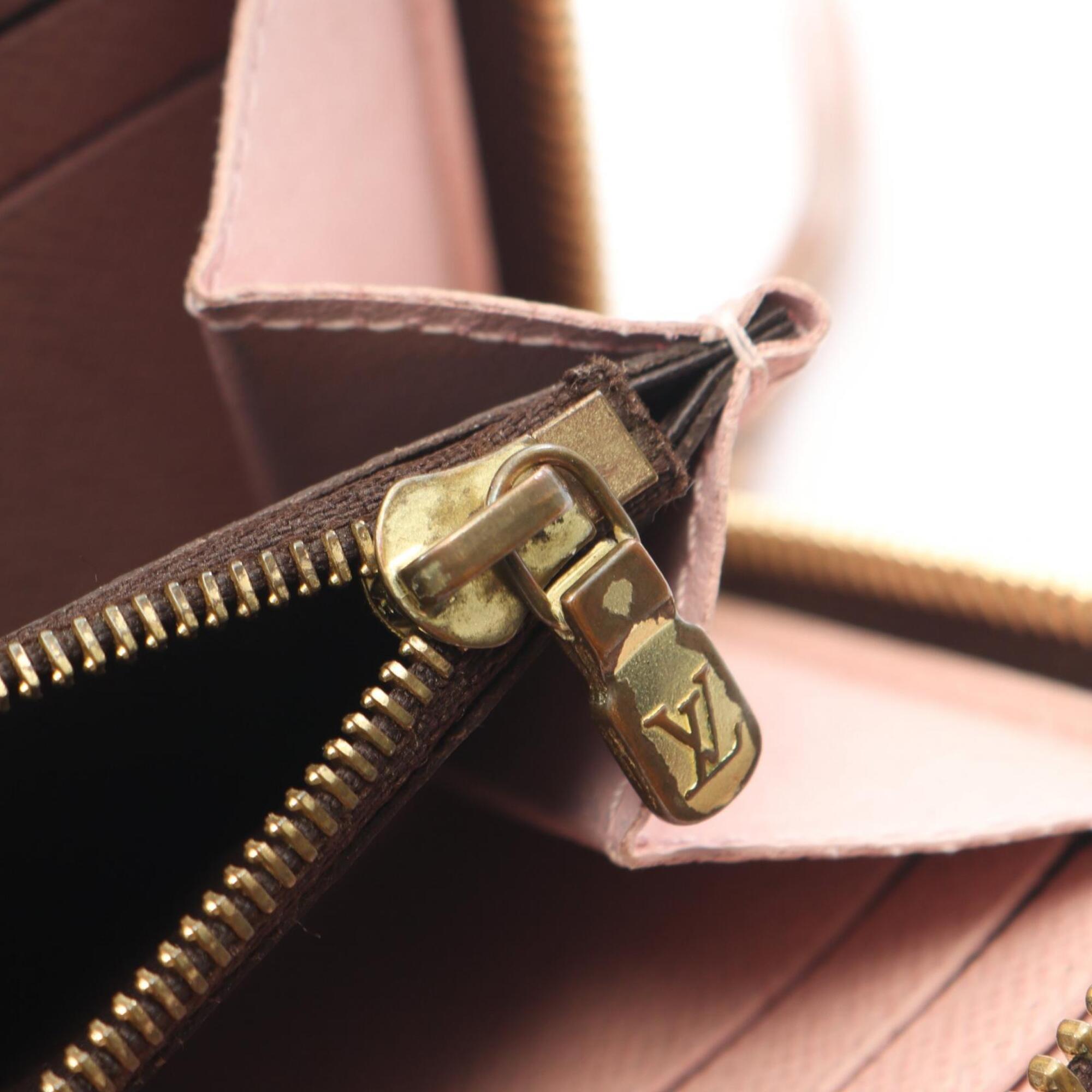Louis Vuitton Brown Pink Pvc Leather Long Wallet (Bi-Fold) (Pre-Owned)