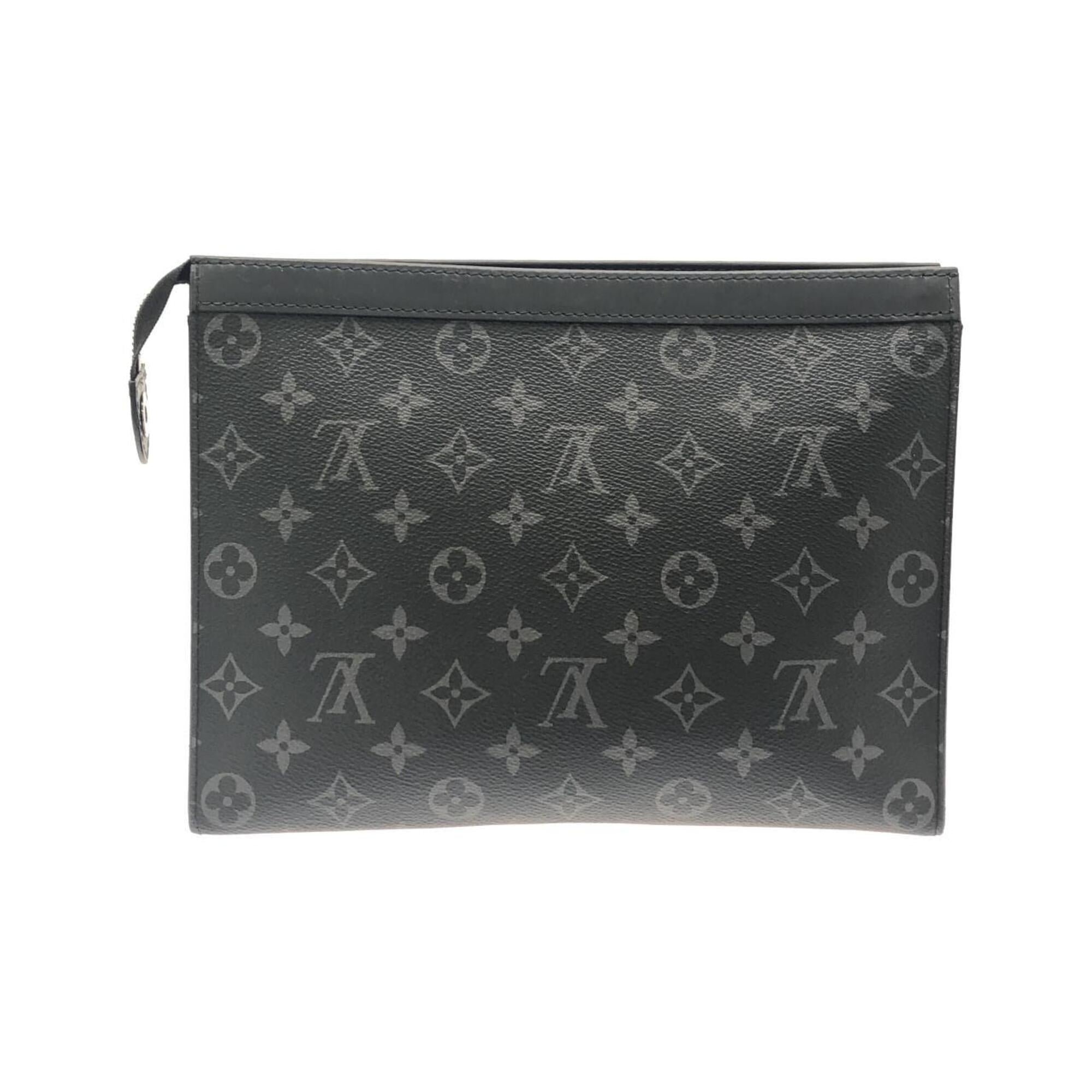 Louis Vuitton Monogram Eclipse Black Coated Canvas Handbag Pochette (Pre-Owned)