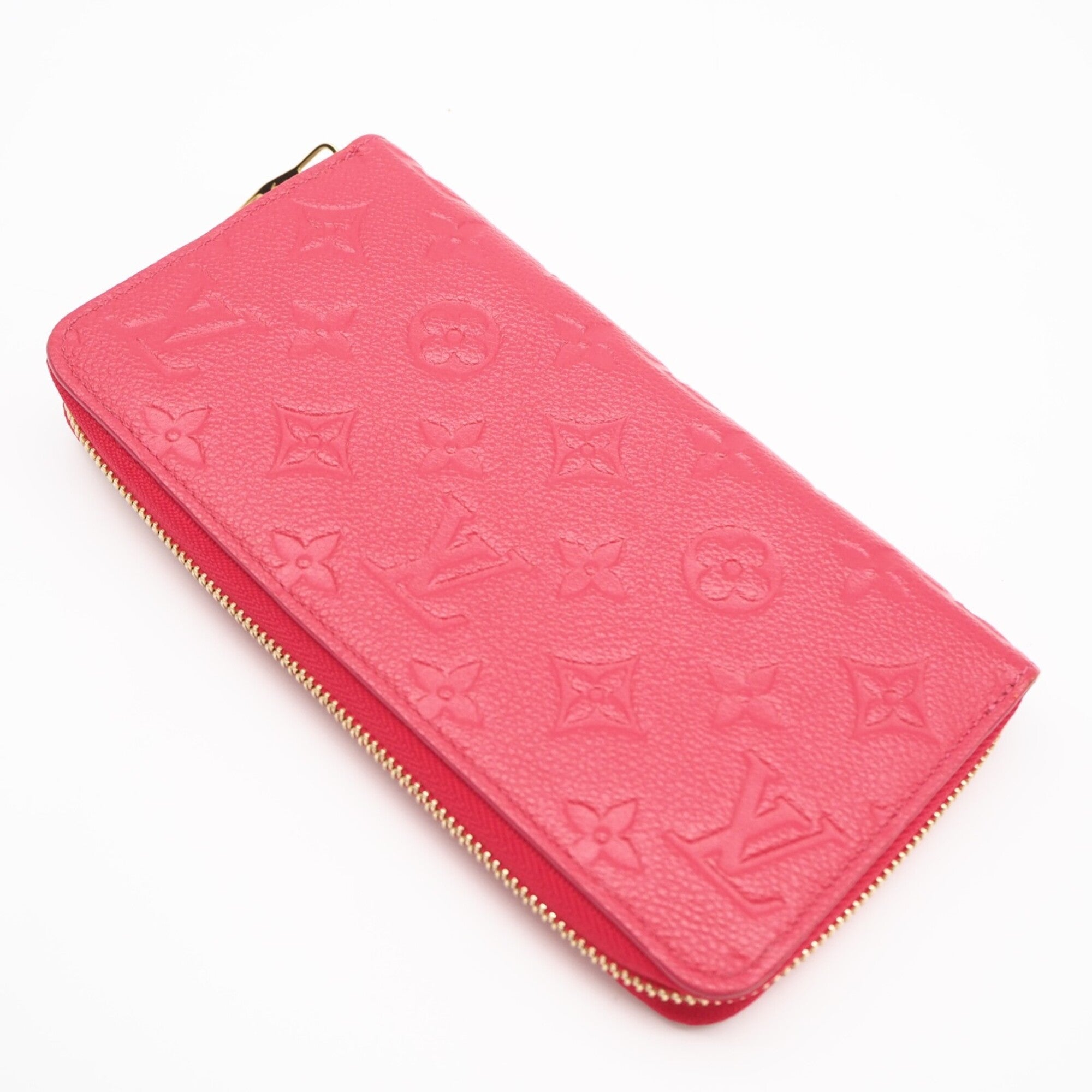 Louis Vuitton Monogram Empreinte Pink Leather Long Wallet (Bi-Fold) (Pre-Owned)