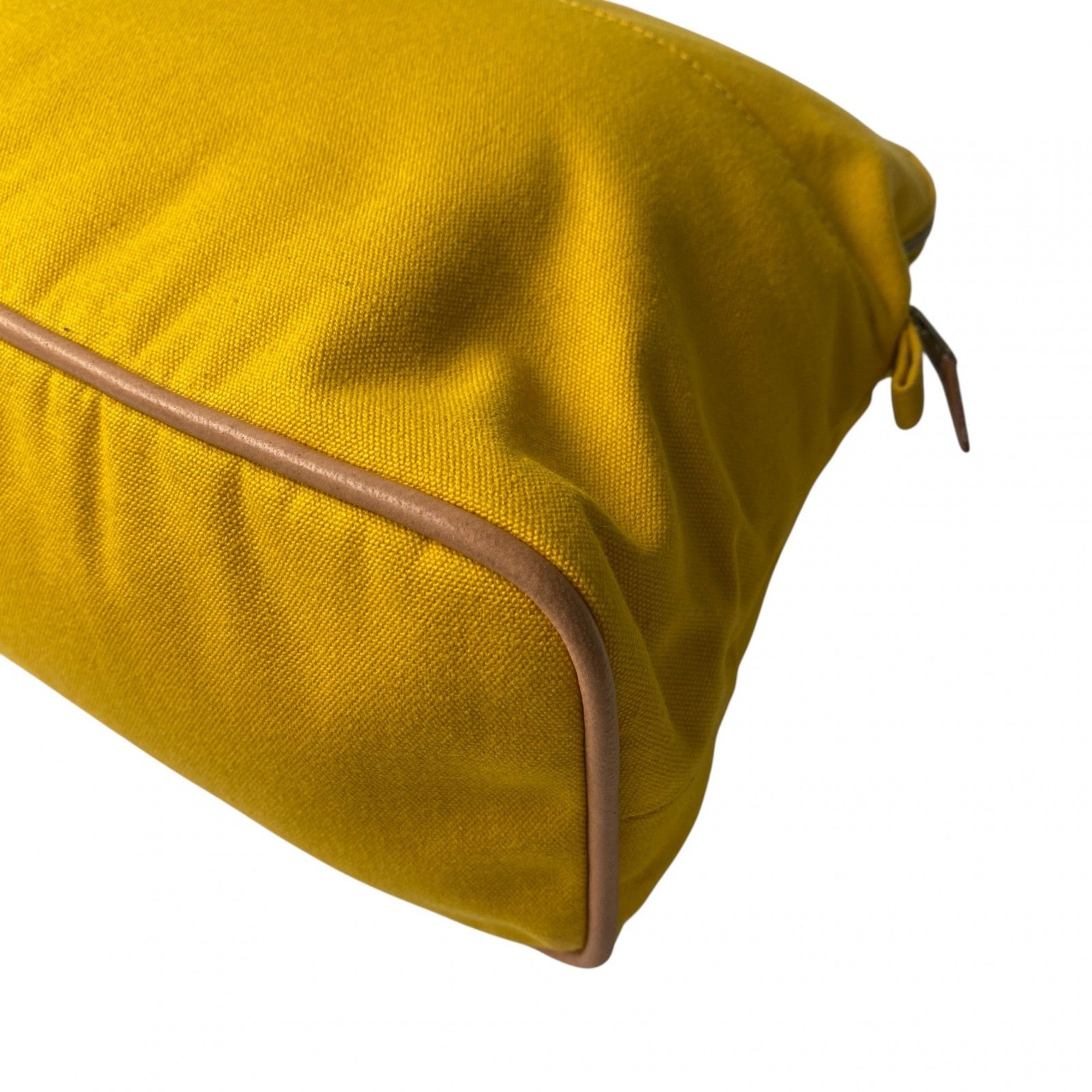 Hermes Yellow Canvas Pouch (Pre-Owned)