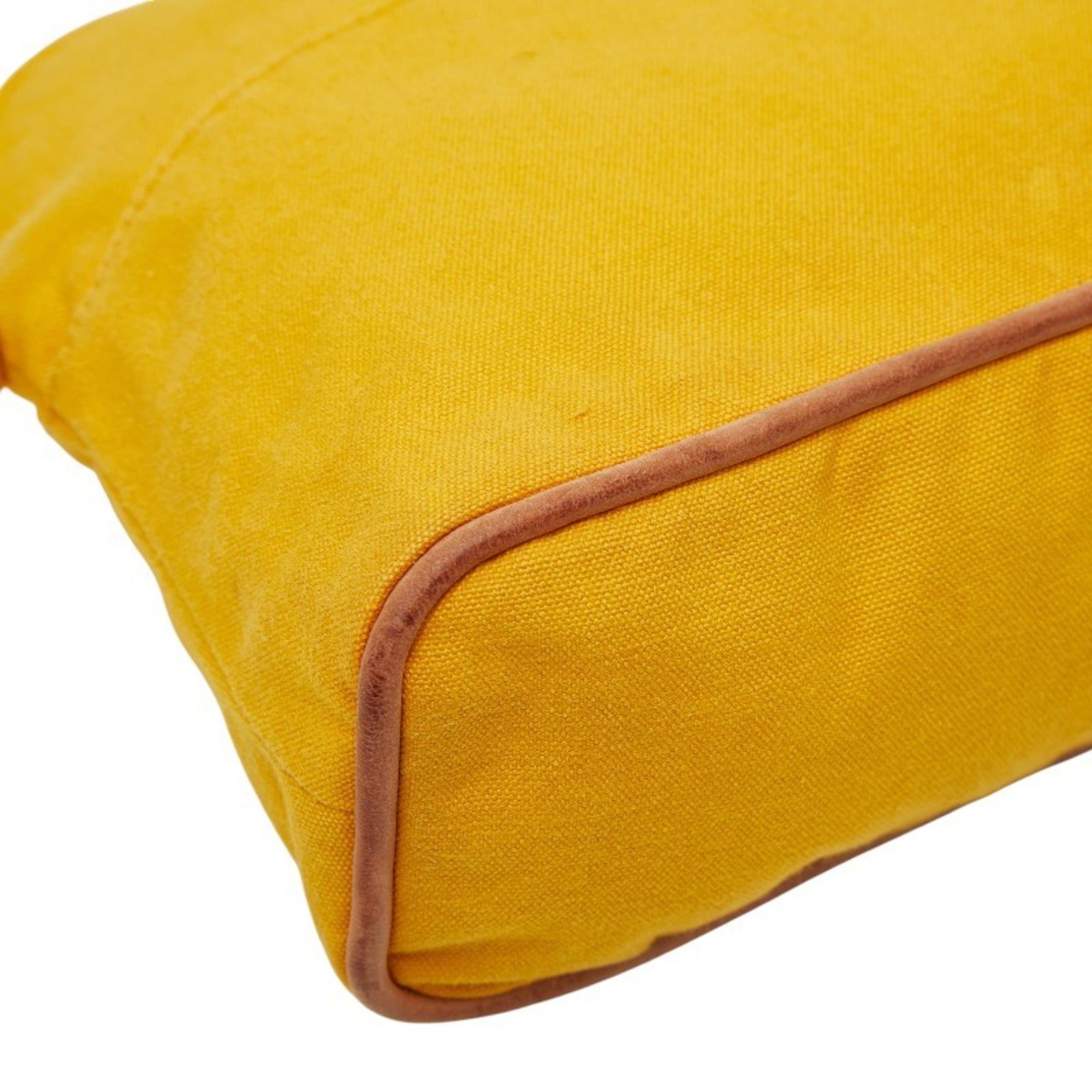 Hermes Yellow Canvas Pouch (Pre-Owned)