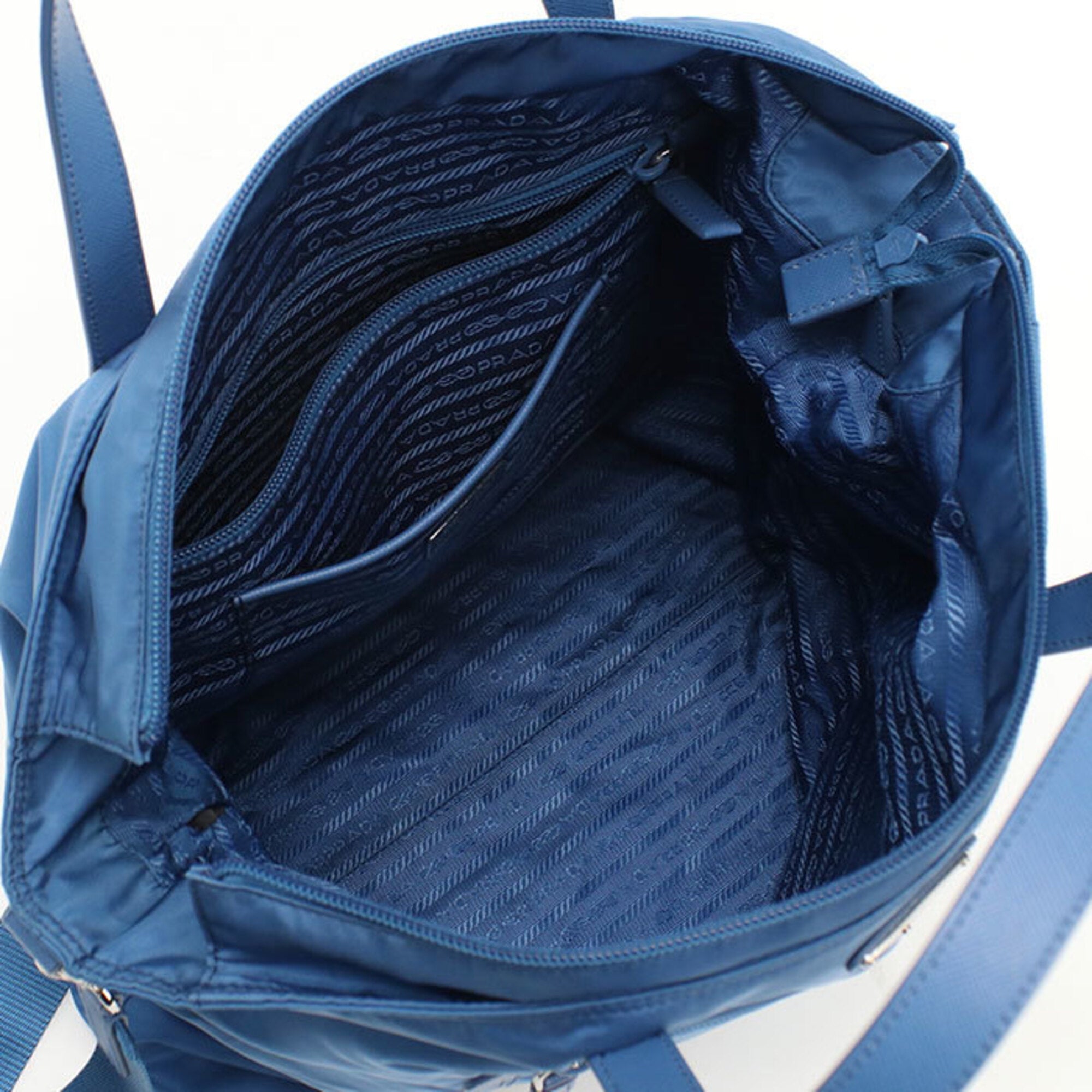 Prada Blue Nylon Tote Bag (Pre-Owned)