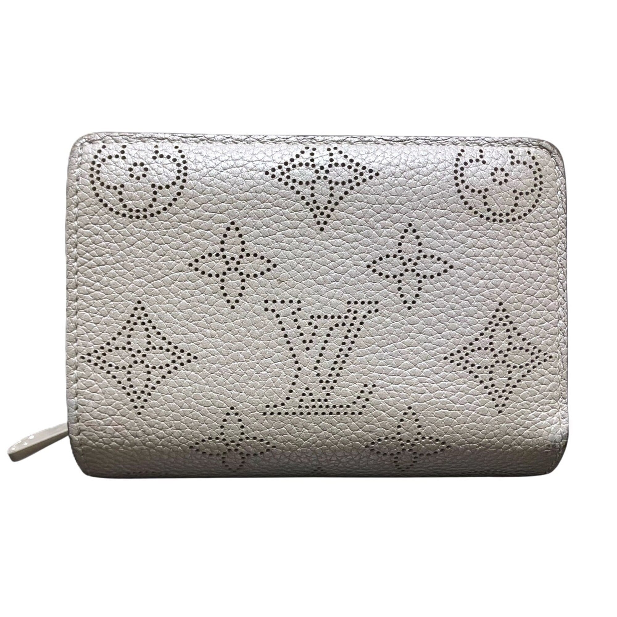 Louis Vuitton Mahina Grayish Leather Wallet (Bi-Fold) (Pre-Owned)