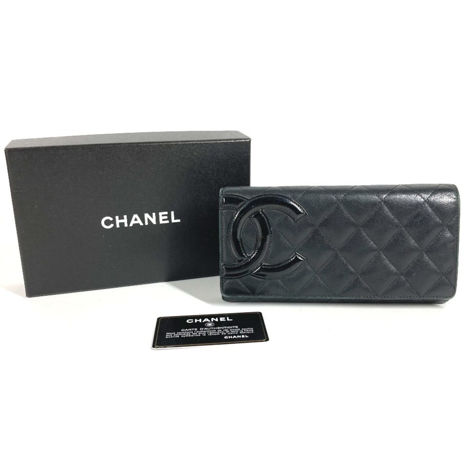 Chanel Black Cambon Ligne Leather Long Wallet (Bi-Fold) (Pre-Owned)