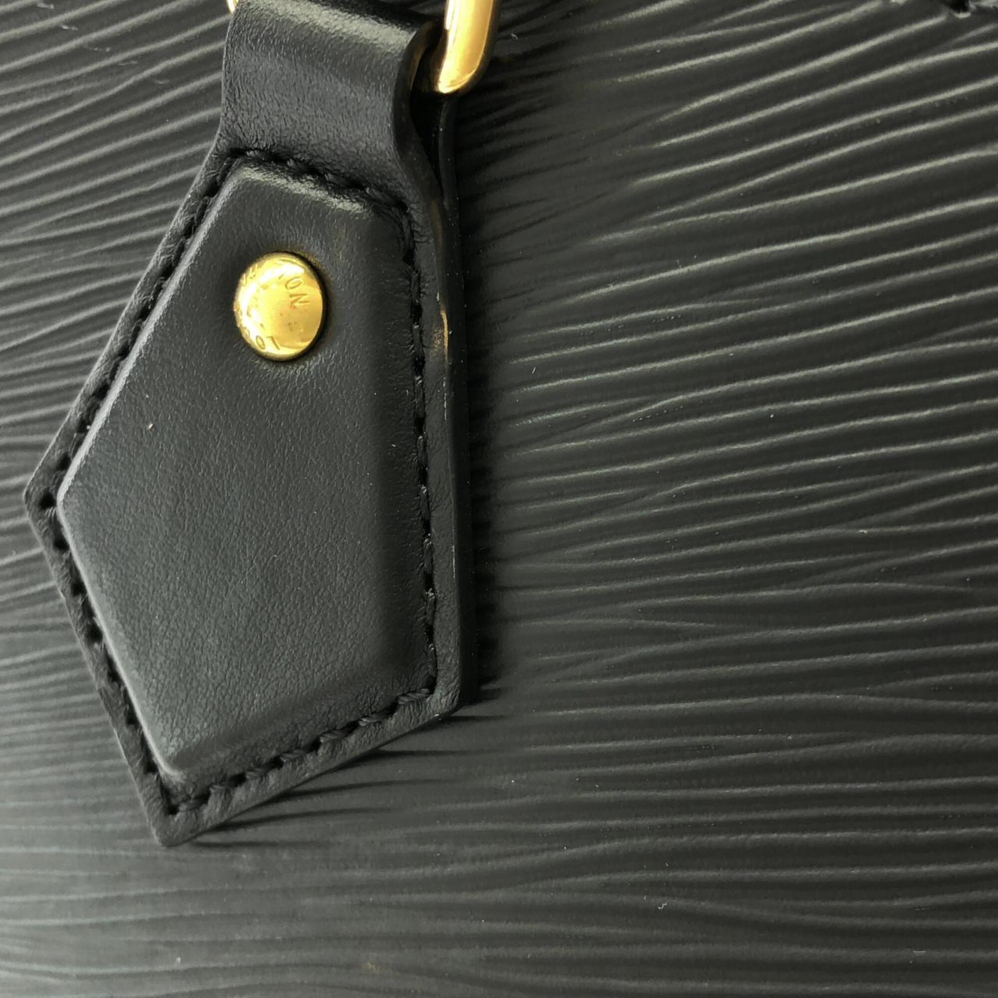 Louis Vuitton Black Leather Handbag (Pre-Owned)