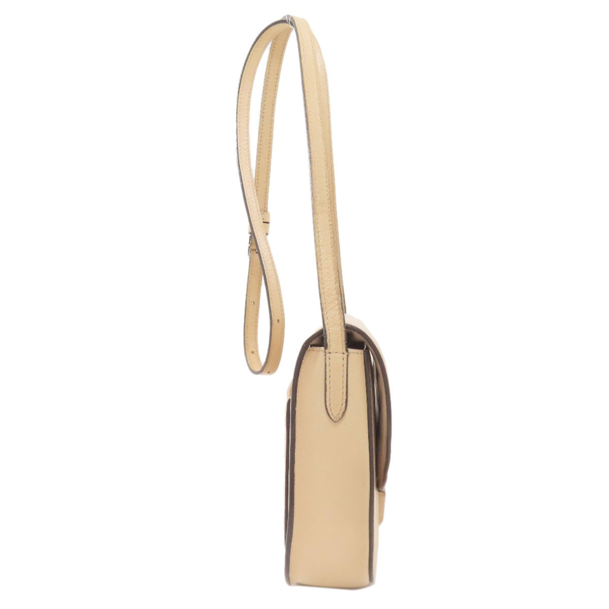 Celine Beige Leather Shoulder Bag (Pre-Owned)