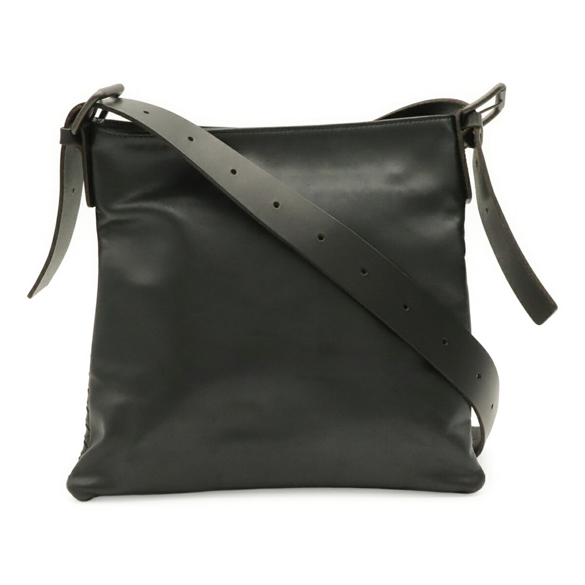 Bottega Veneta Black Intrecciato Shoulder Bag (Pre-Owned)