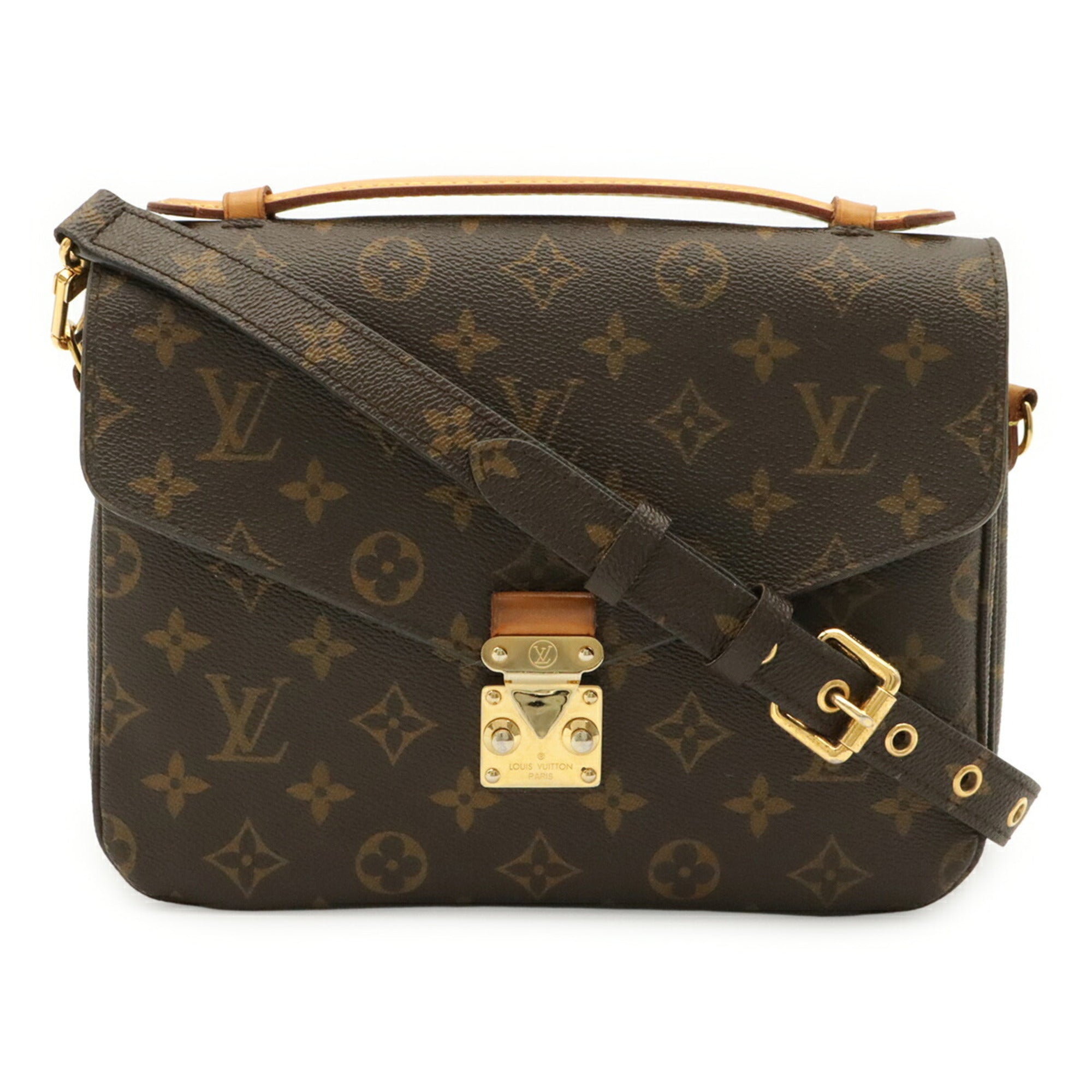 Louis Vuitton Brown Galle Monogram Monogram Clutch Bag Handbag Pochette Shoulder Bag (Pre-Owned)