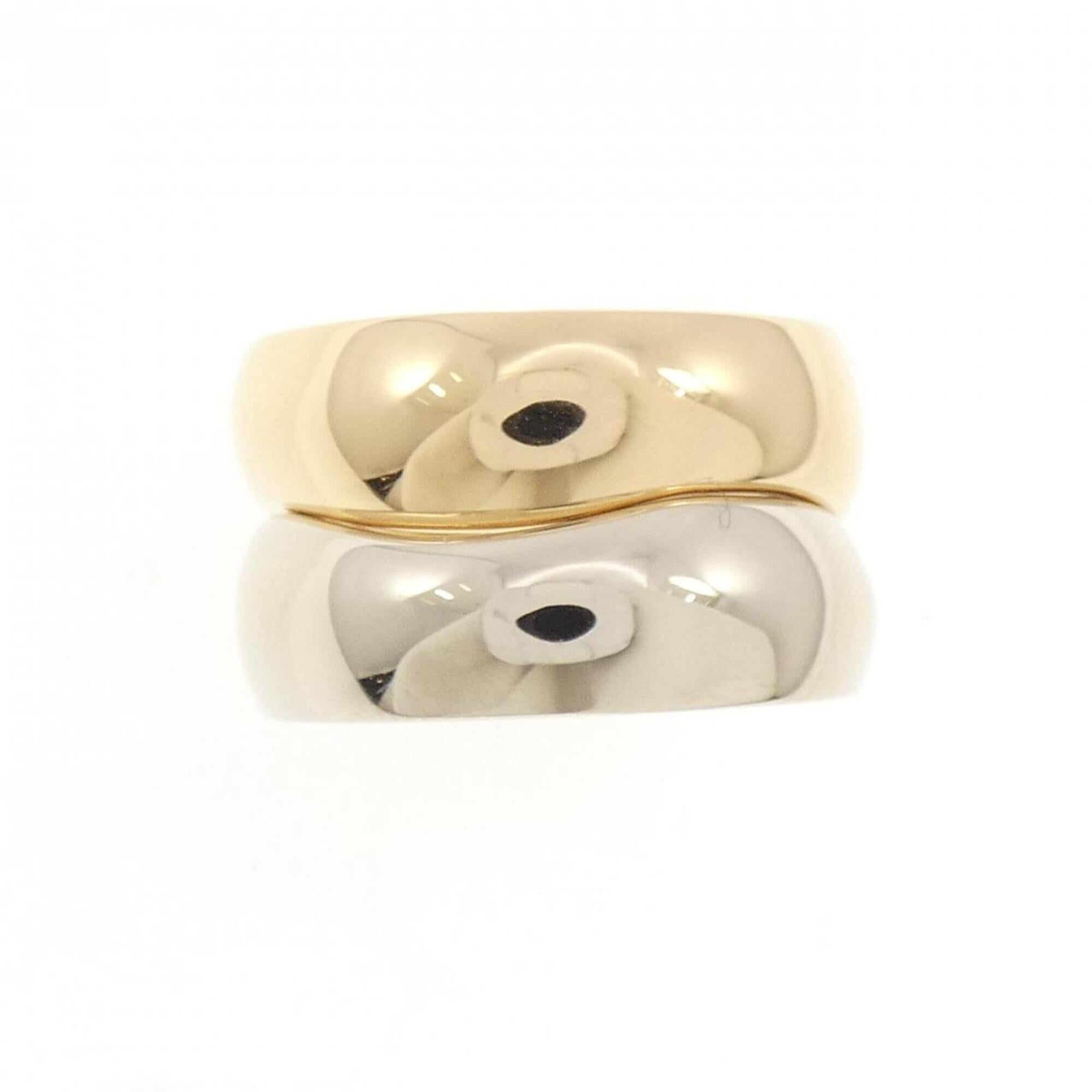 Cartier White Gold Yellow Gold Yellow Gold (18K) White Gold (18K) Band Ring (Pre-Owned)