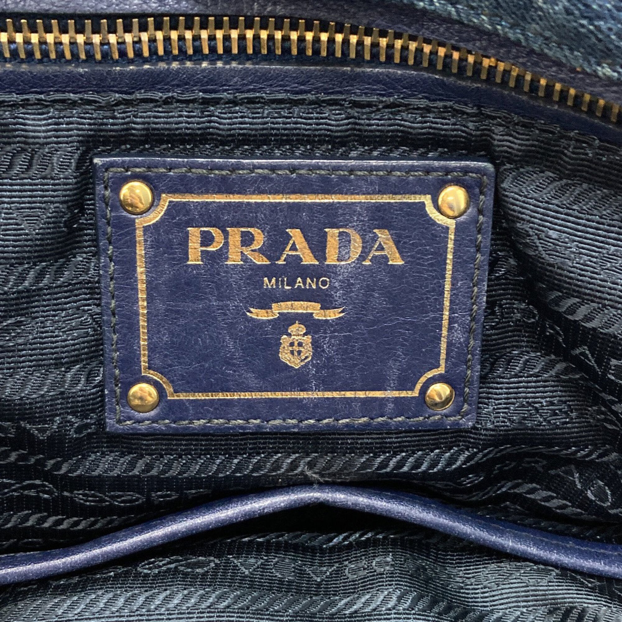 Prada Blue Denim Tote Bag (Pre-Owned)