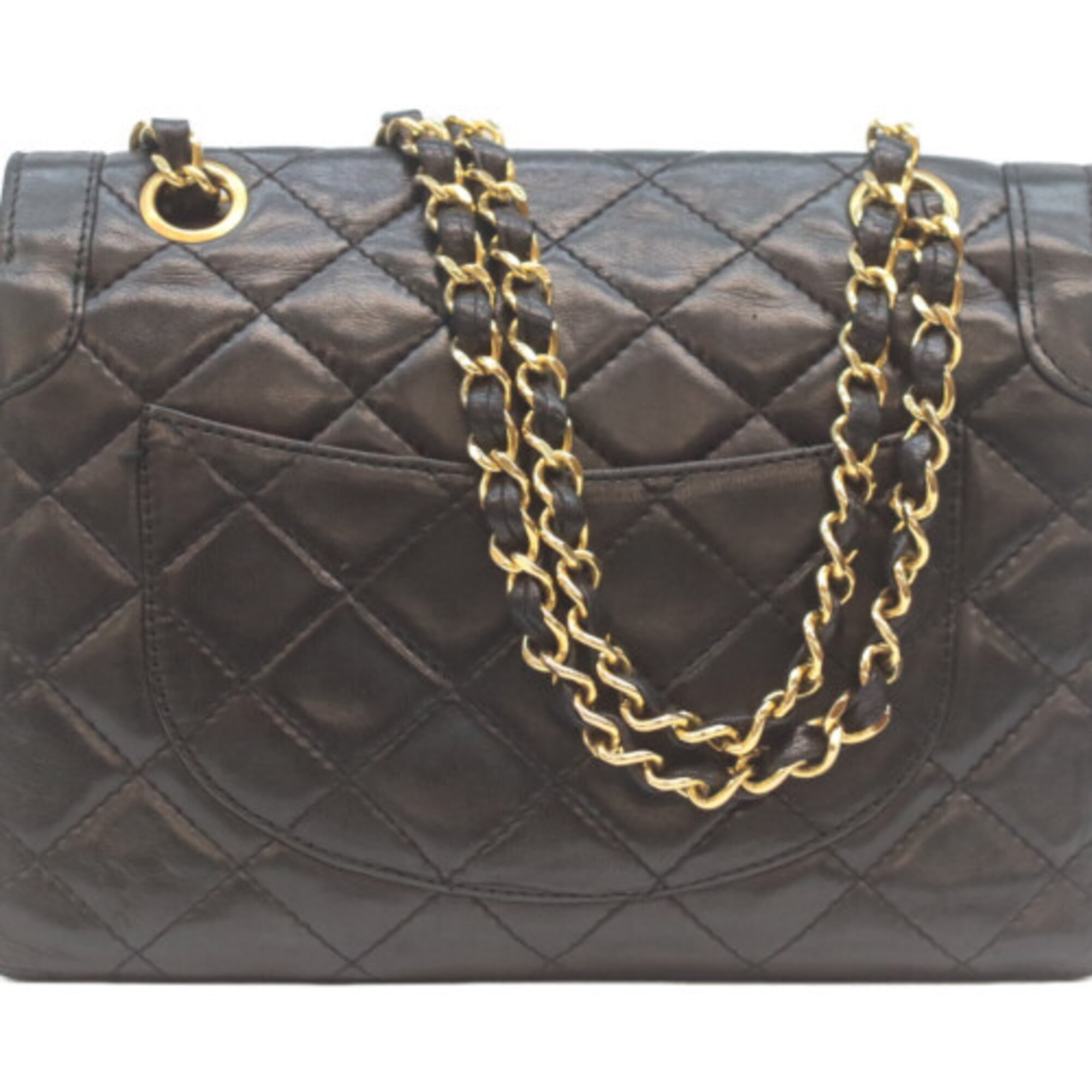Chanel Black Leather Shoulder Bag (Pre-Owned)