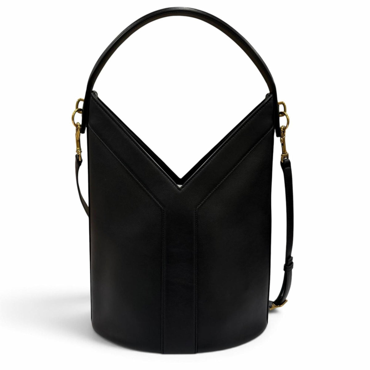 Saint Laurent Black Leather Handbag Shoulder Bag (Pre-Owned)