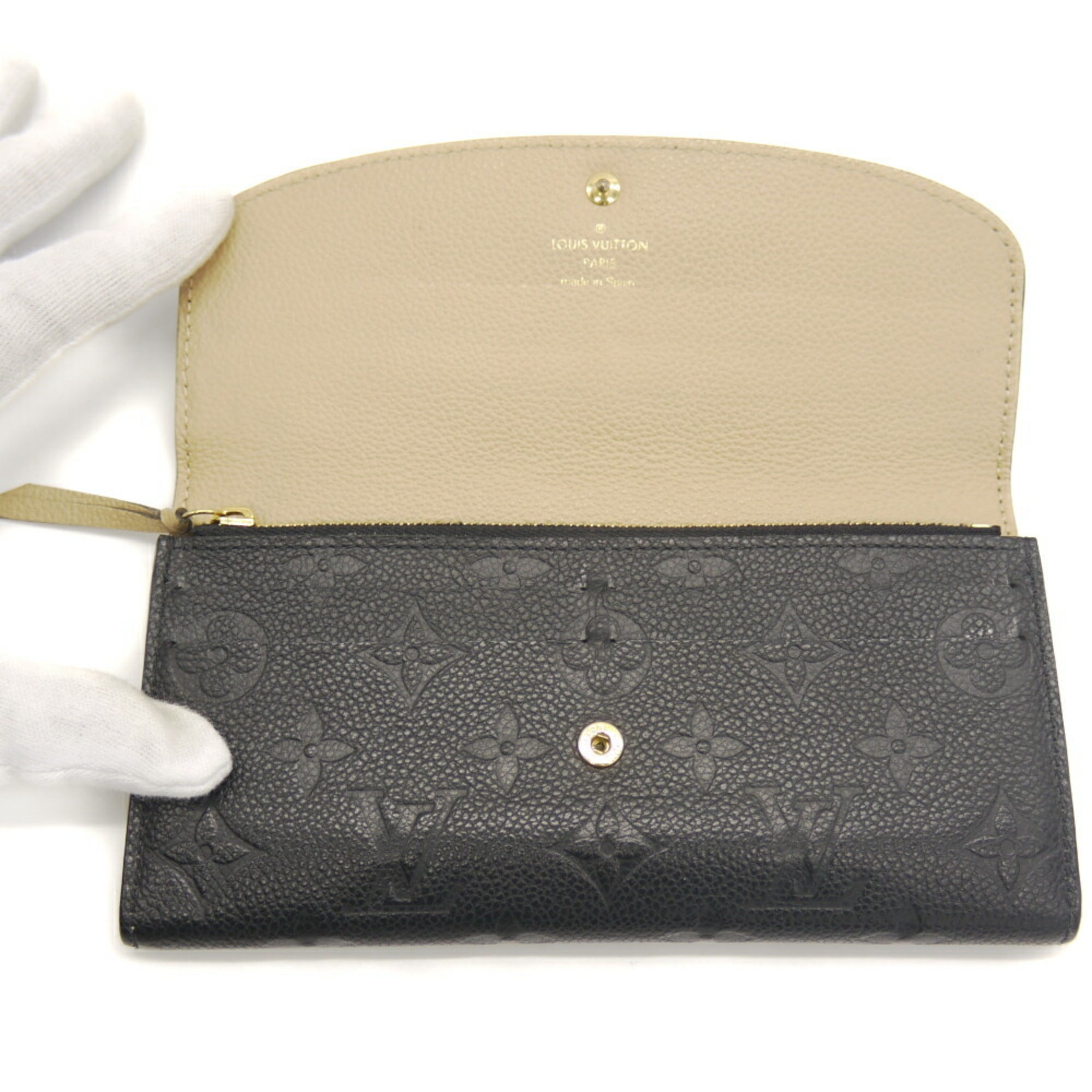 Louis Vuitton Monogram Noir Monogram Empreinte Long Wallet (Bi-Fold) (Pre-Owned)