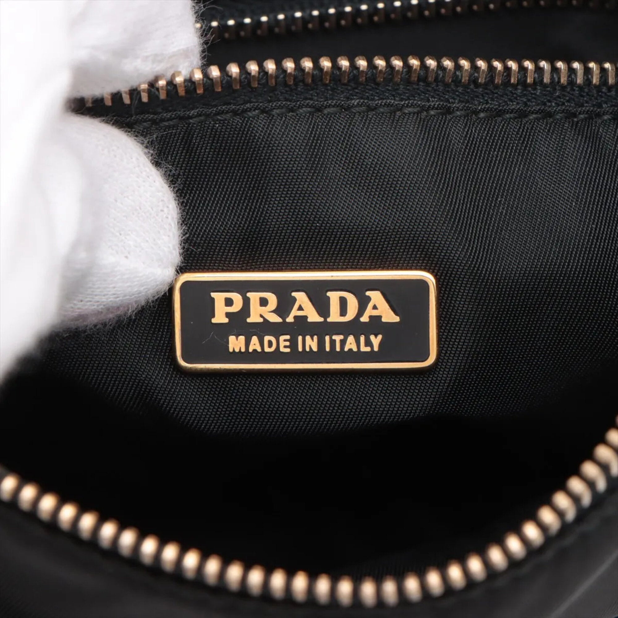 Prada Black Nylon Leather Shoulder Bag (Pre-Owned)
