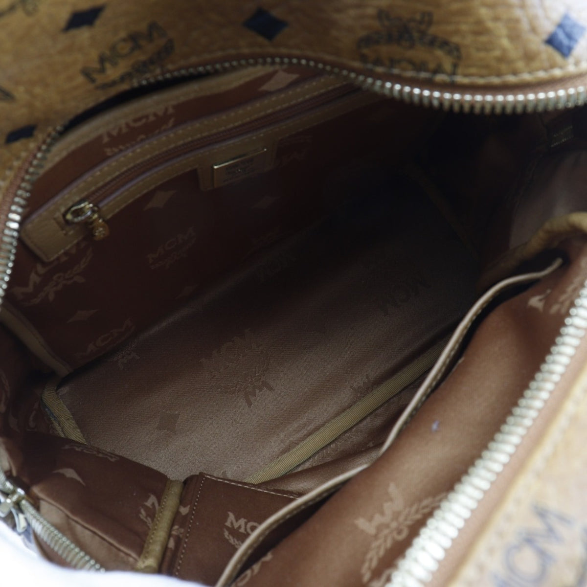 Mcm Brown Pvc Backpack (Pre-Owned)