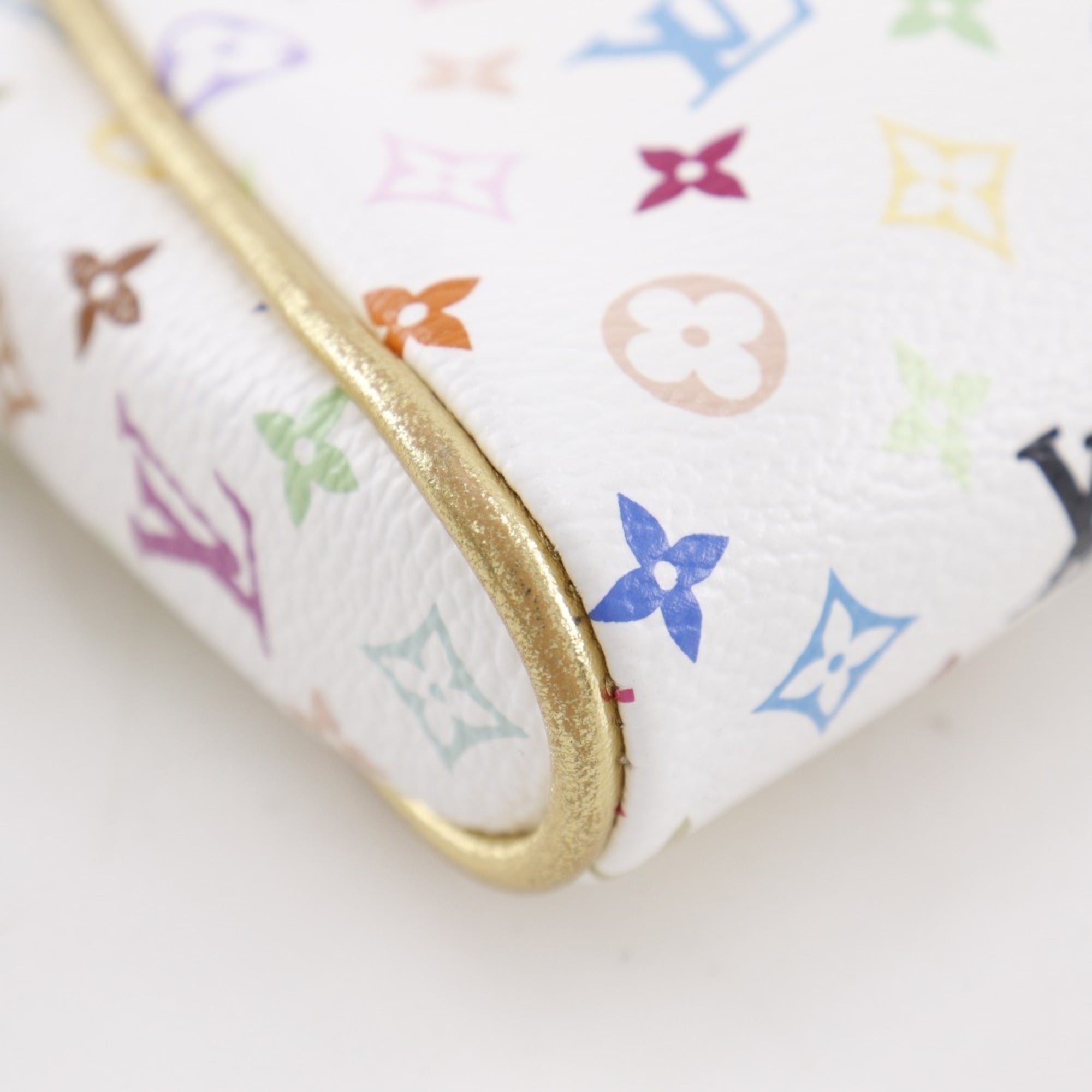 Louis Vuitton Monogram Multicolore Blanc White Monogram Multicolore Clutch Bag (Pre-Owned)