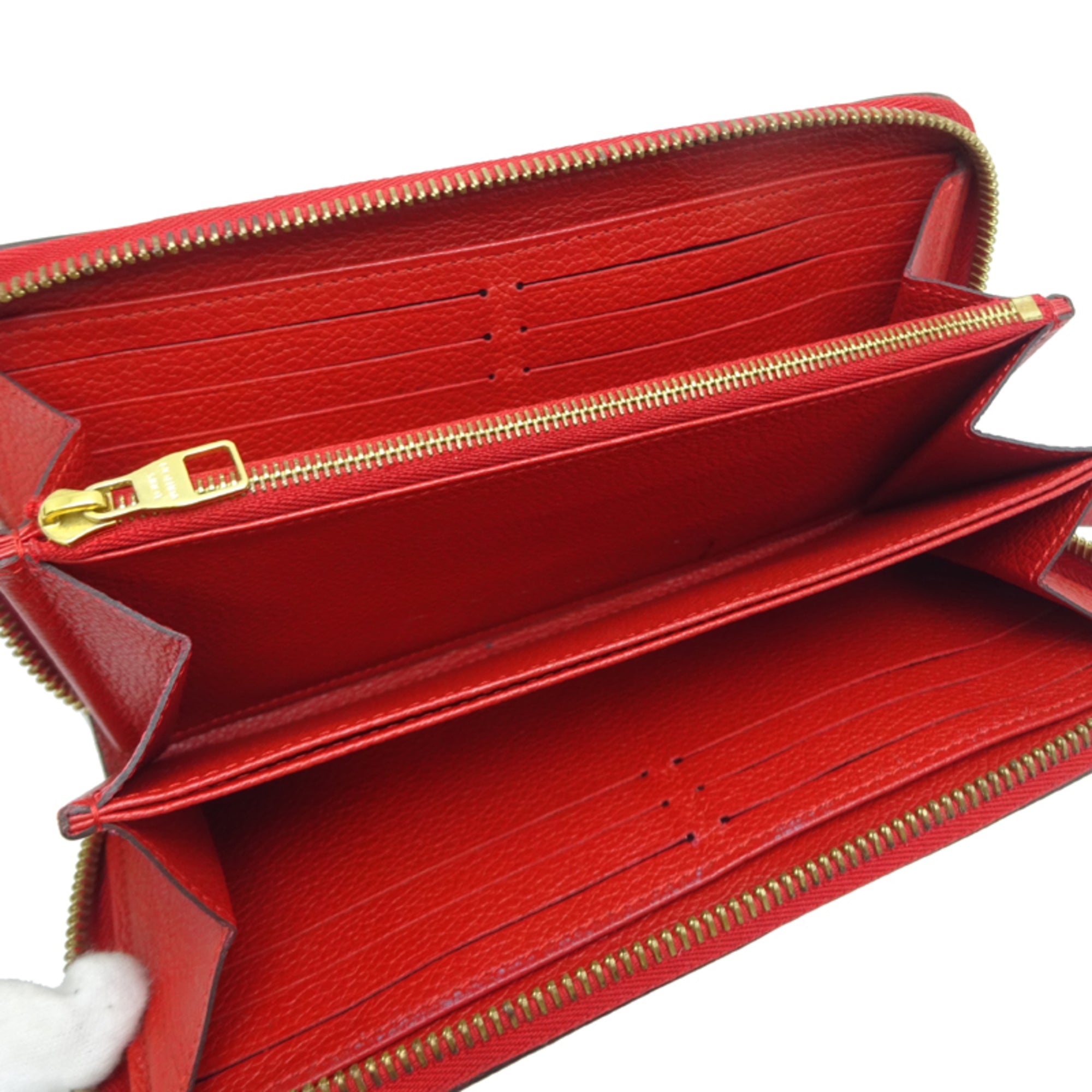 Louis Vuitton Cerise Red Color Monogram Empreinte Long Wallet (Bi-Fold) (Pre-Owned)