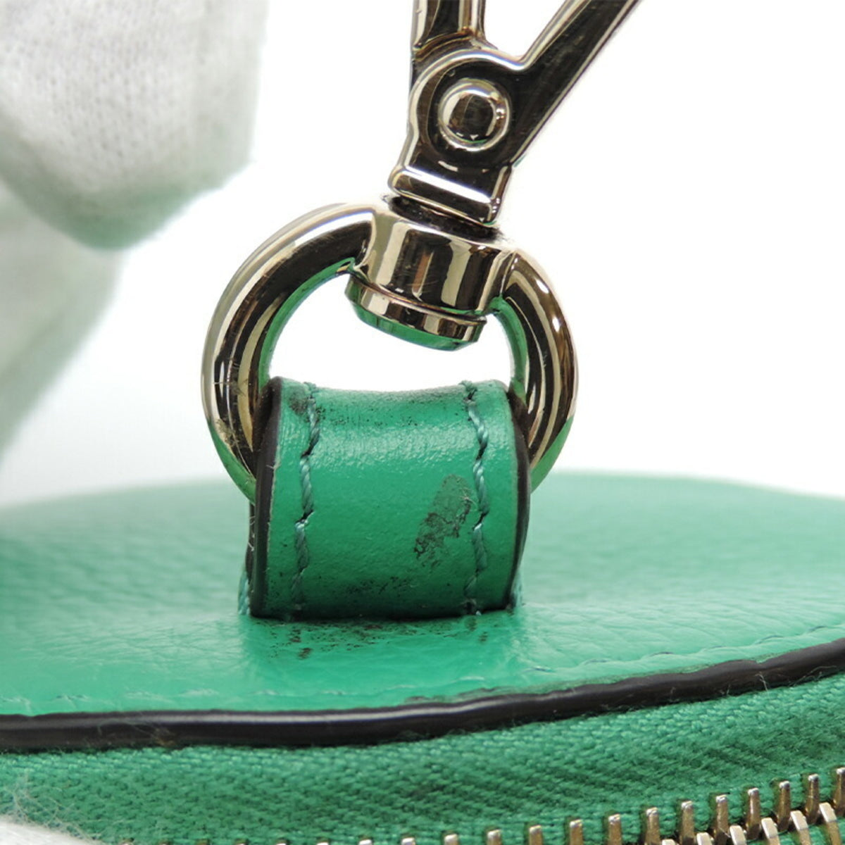 Chloé Green Leather Coin Purse/Coin Case (Pre-Owned)