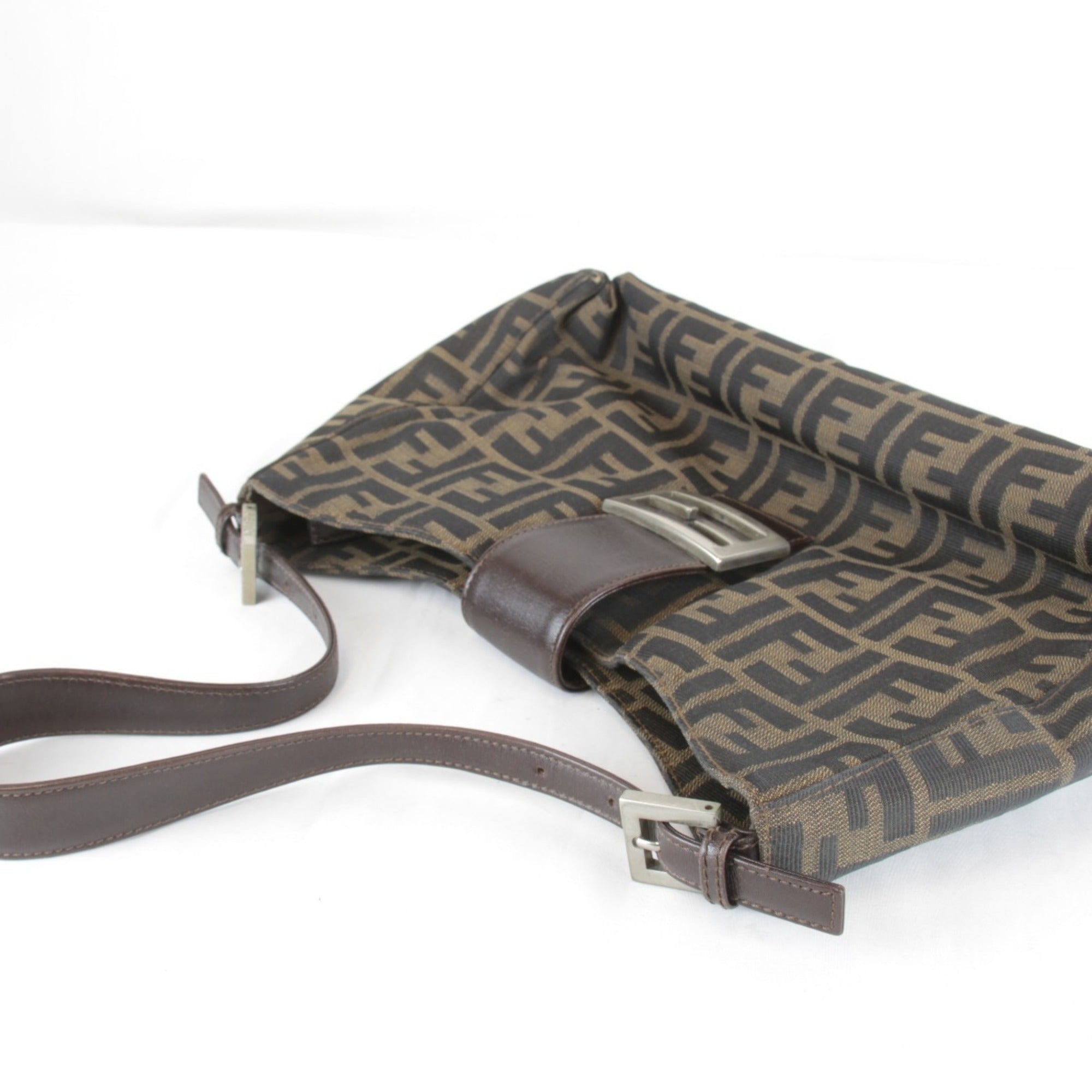 Fendi Brown Zucca Shoulder Bag (Pre-Owned)