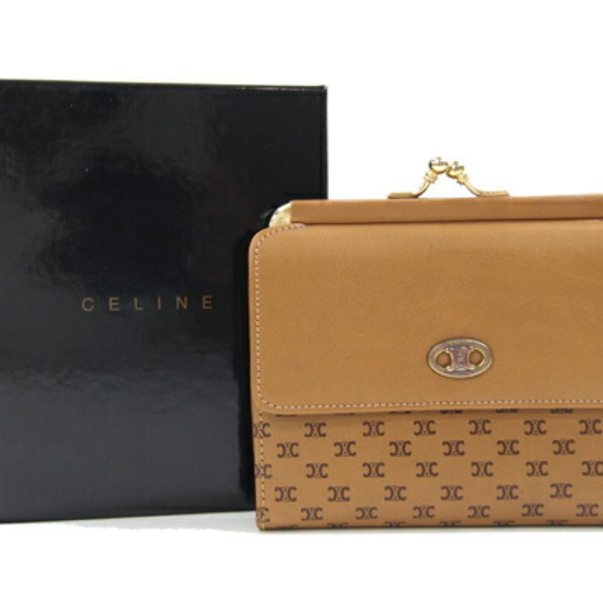 Celine Brown Leather Wallet (Tri-Fold) (Pre-Owned)