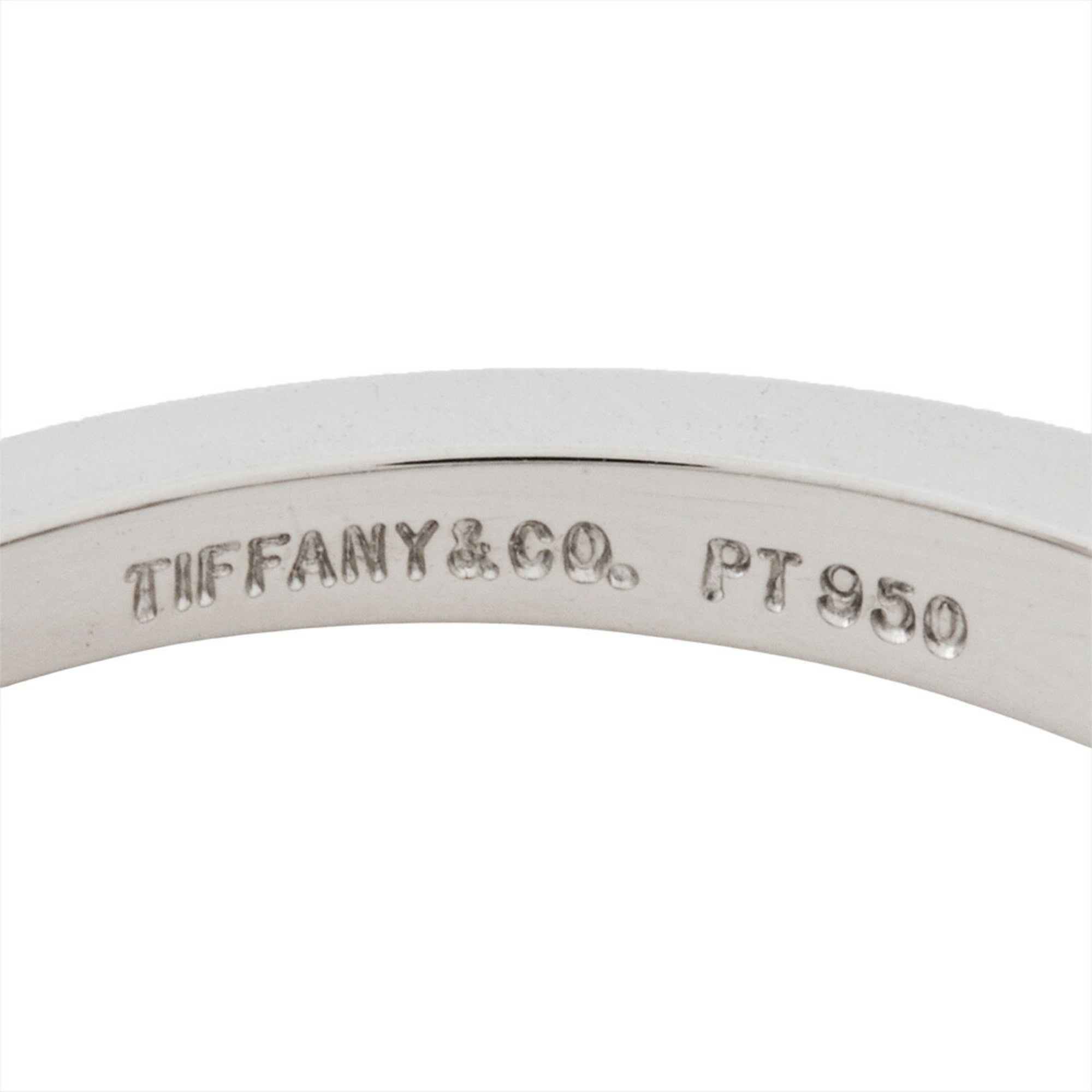Tiffany Platinum Platinum 950 Band Ring (Pre-Owned)