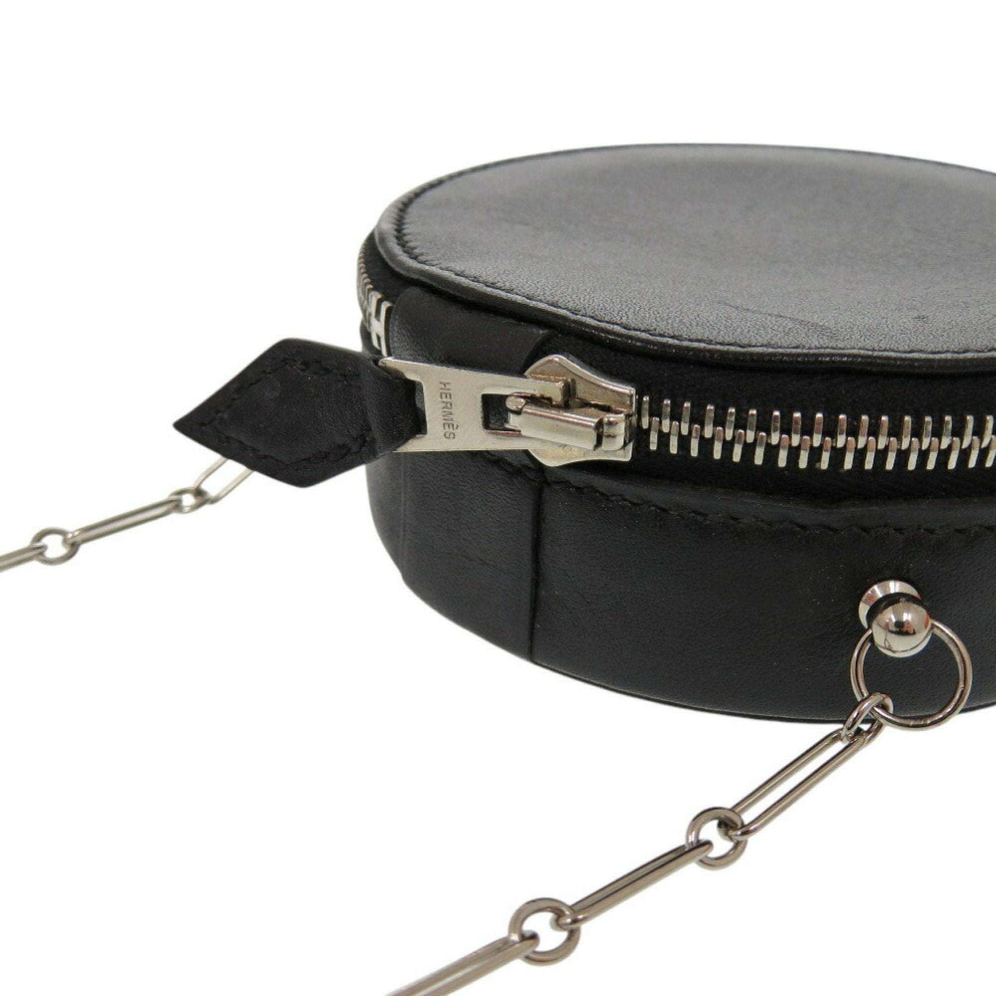 Hermes Black Leather Shoulder Bag (Pre-Owned)