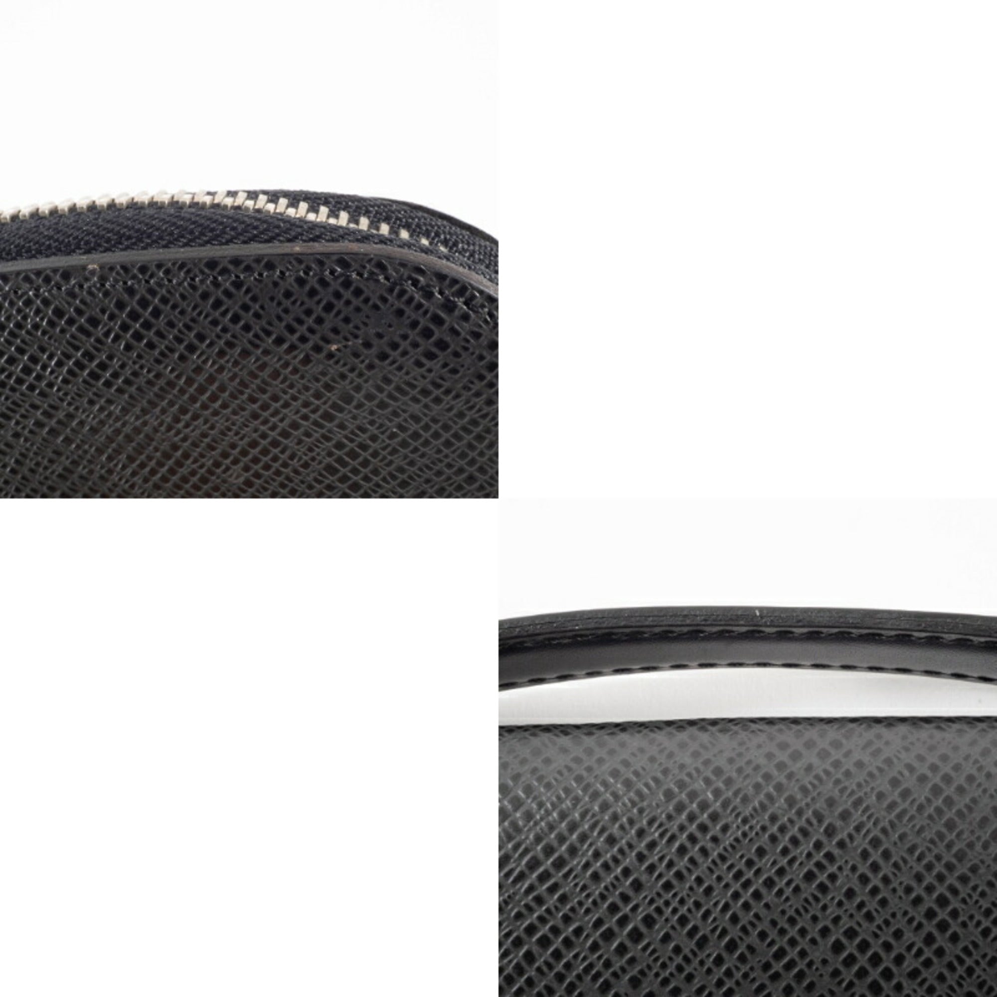 Louis Vuitton Black Taiga Leather Leather Long Bill Wallet (Bi-Fold) (Pre-Owned)