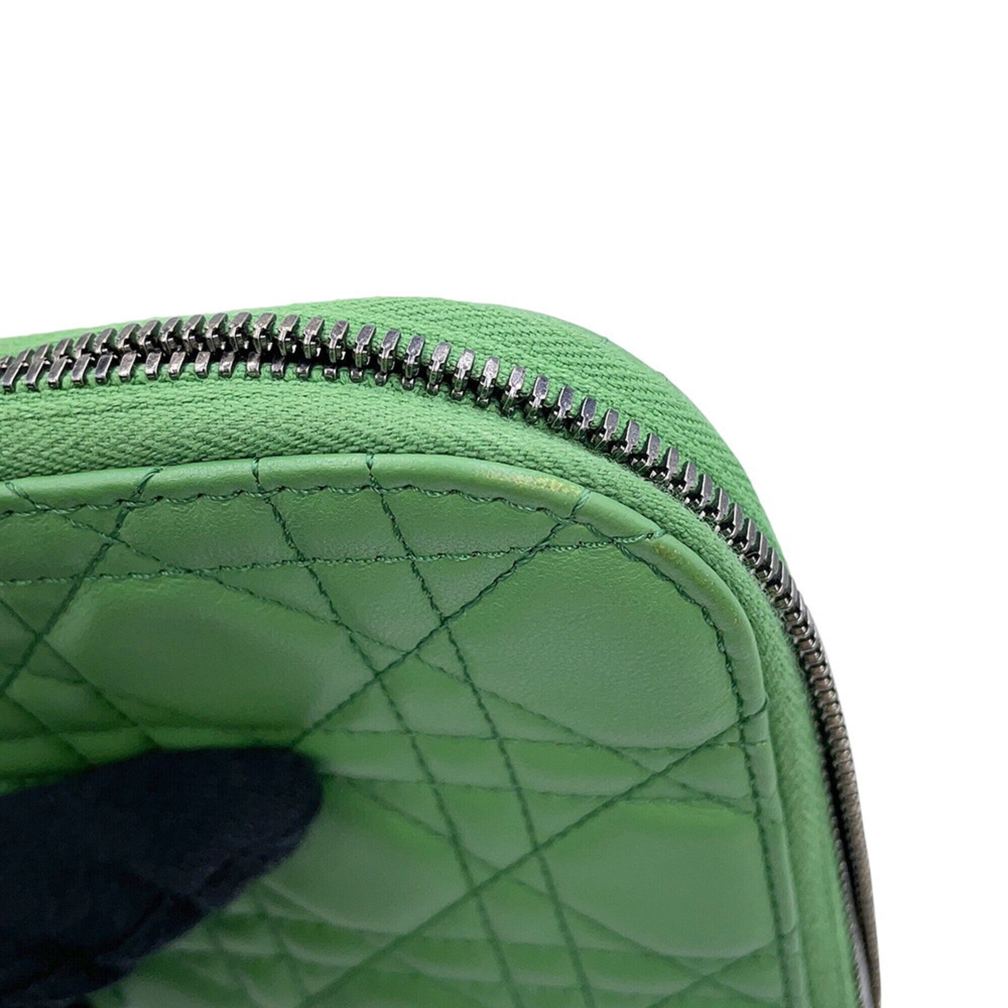 Christian Dior Green Leather Phone Wallet (Pre-Owned)