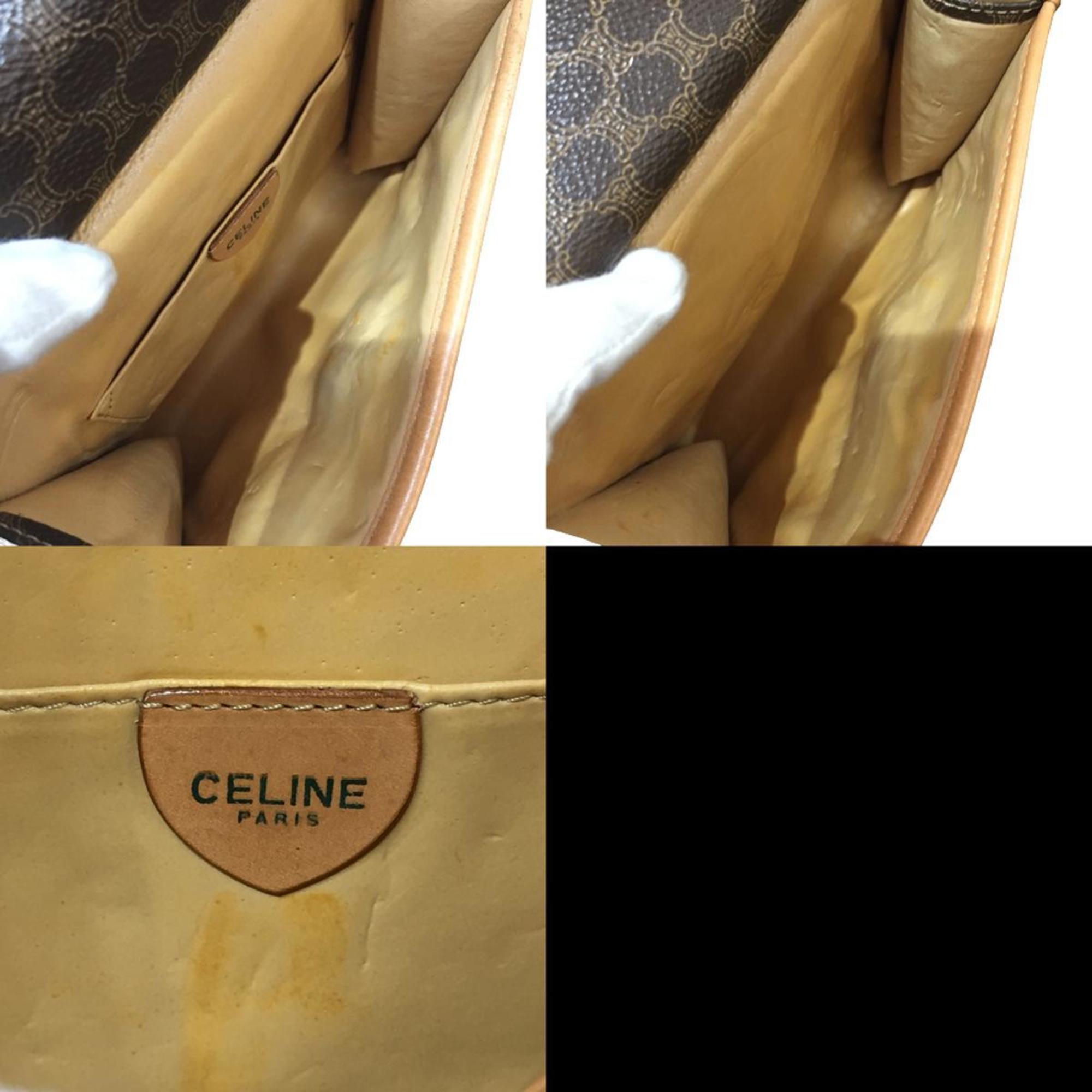 Celine Brown Pvc Leather Shoulder Bag (Pre-Owned)