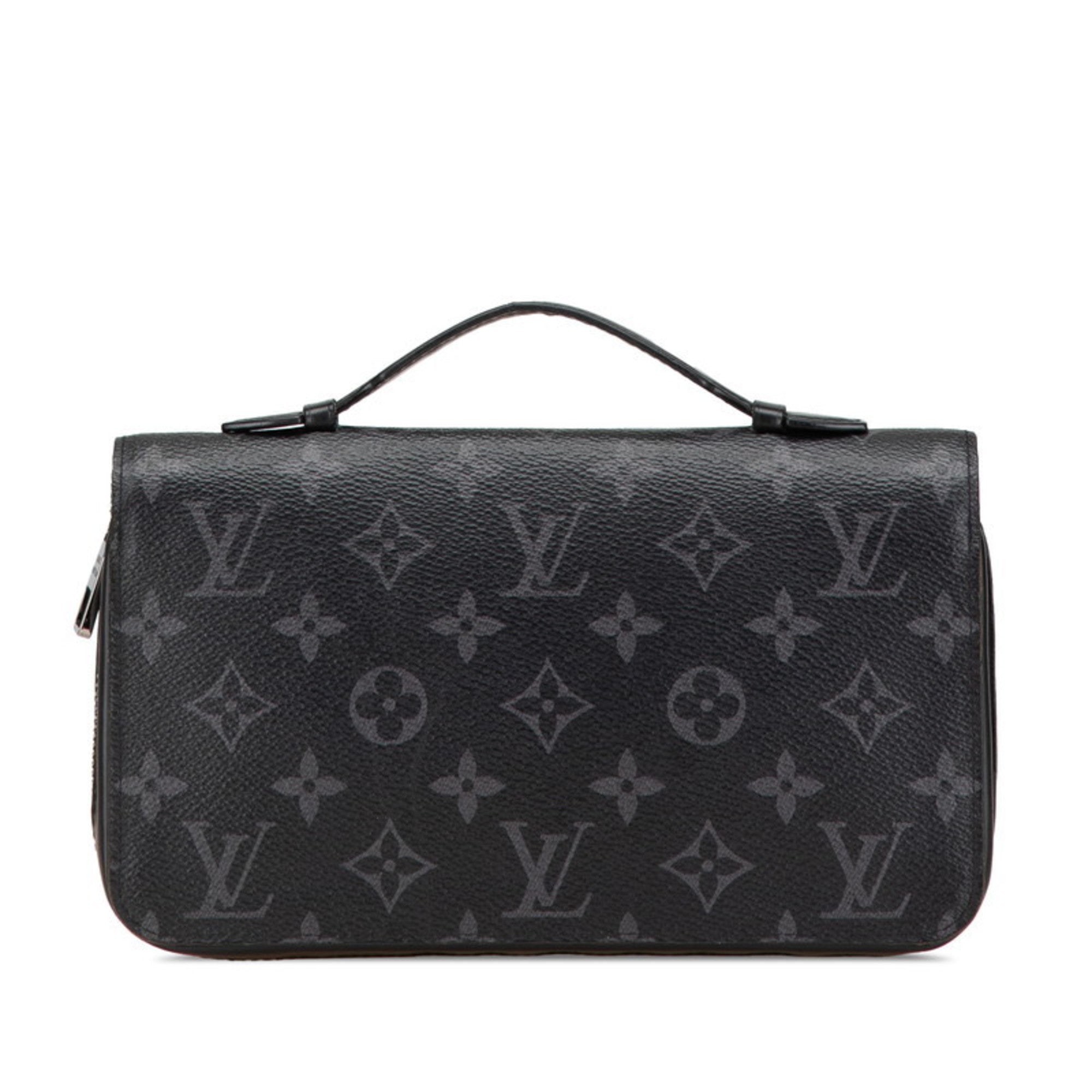 Louis Vuitton Black Pvc Leather Long Wallet (Bi-Fold) (Pre-Owned)