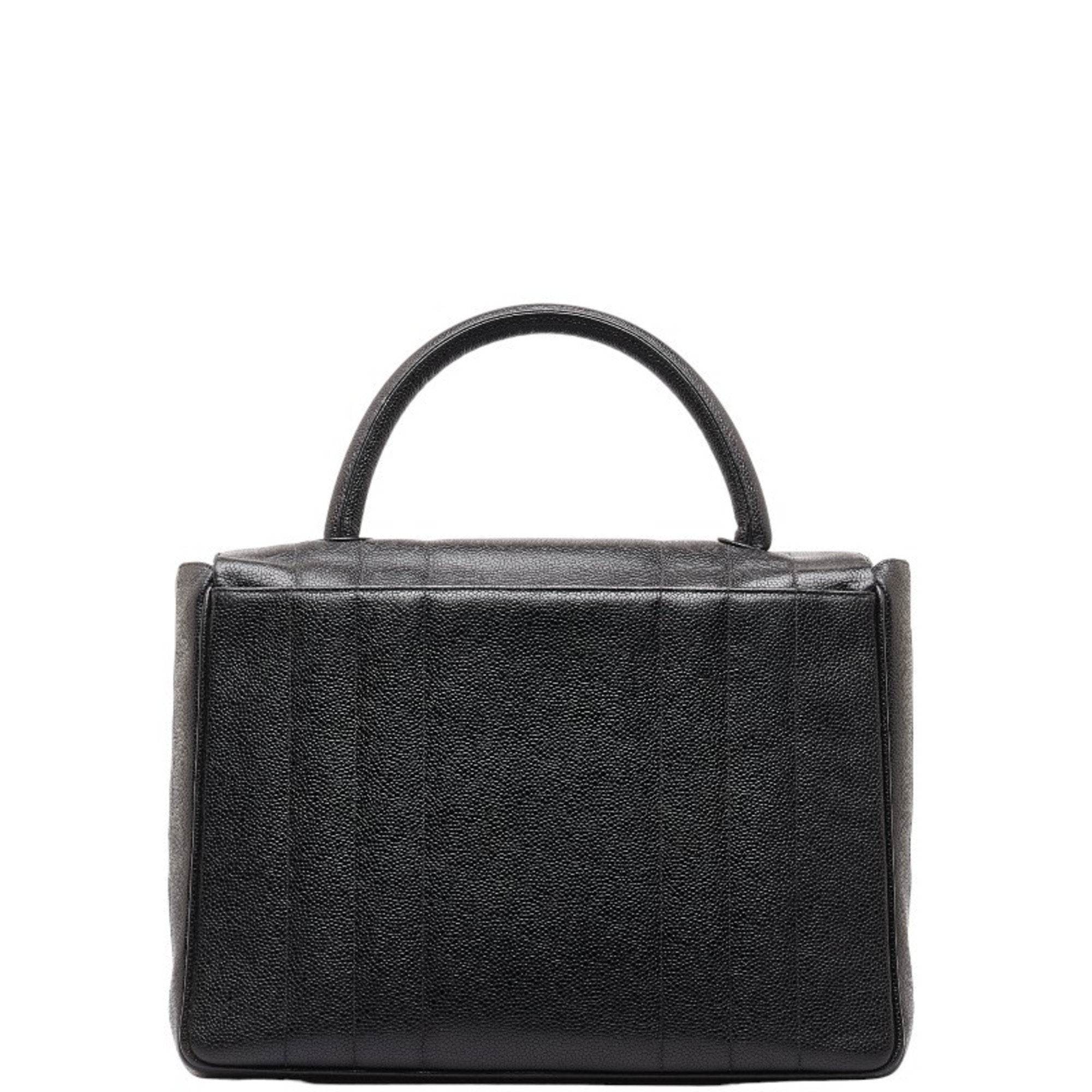 Chanel Black Caviar Leather Handbag (Pre-Owned)