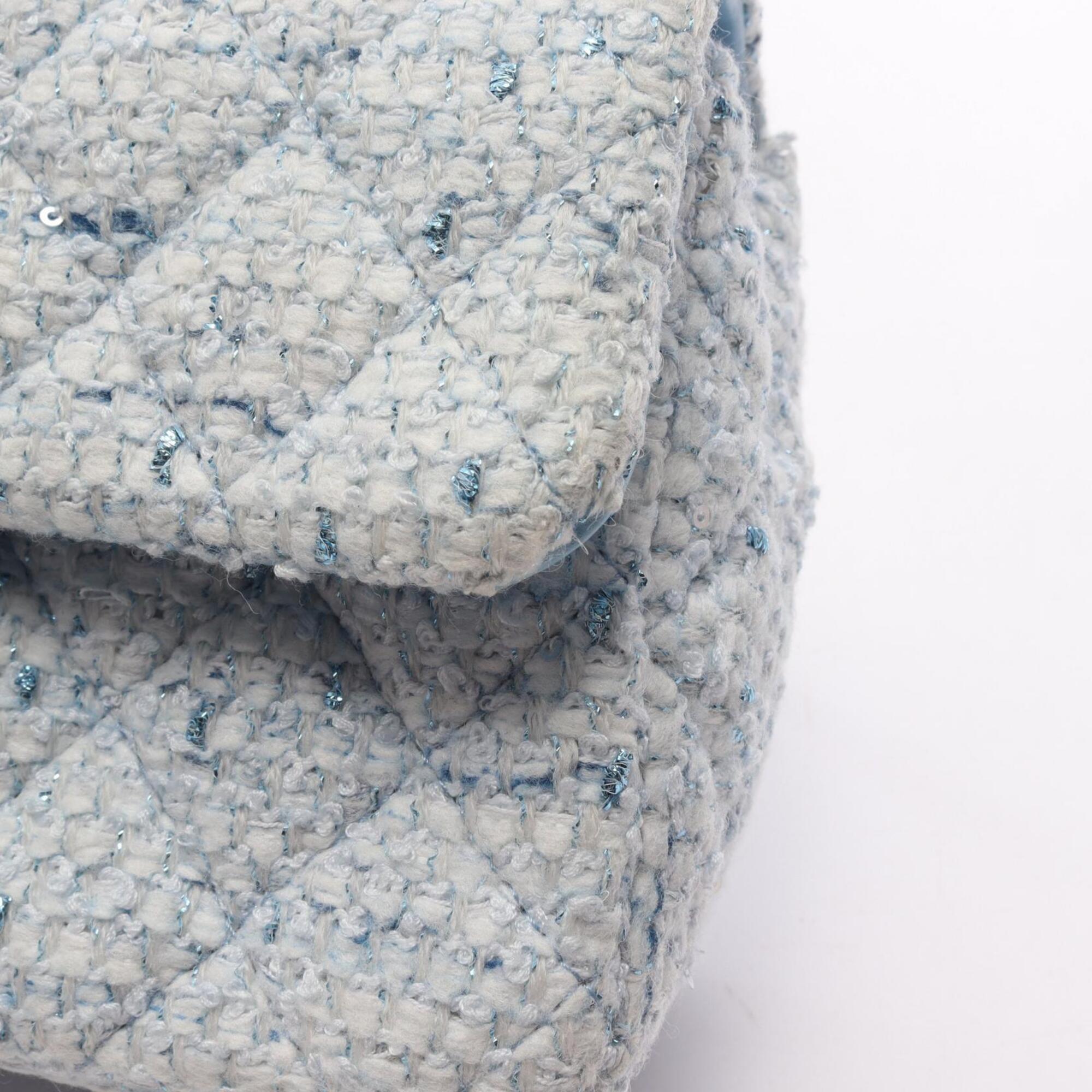 Chanel Blue Fabric Handbag Shoulder Bag (Pre-Owned)