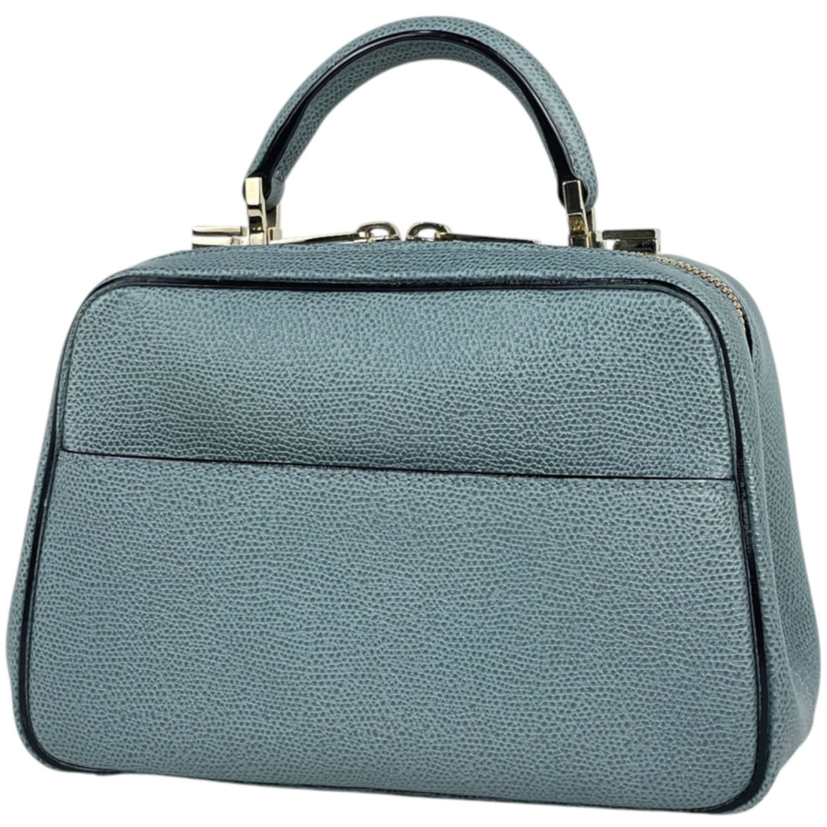 Valextra Blue Leather Shoulder Bag (Pre-Owned)