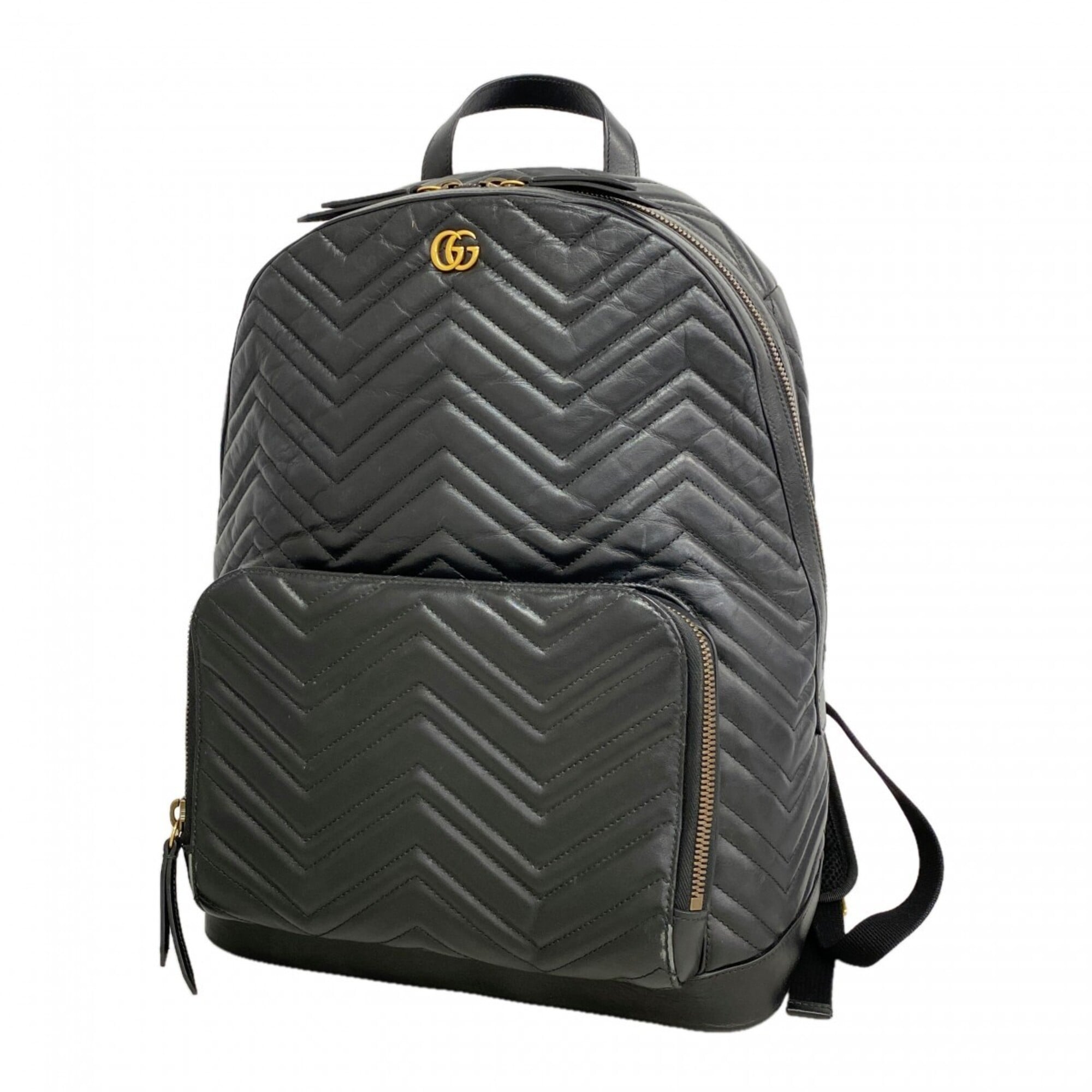 Gucci Black Leather Backpack (Pre-Owned)
