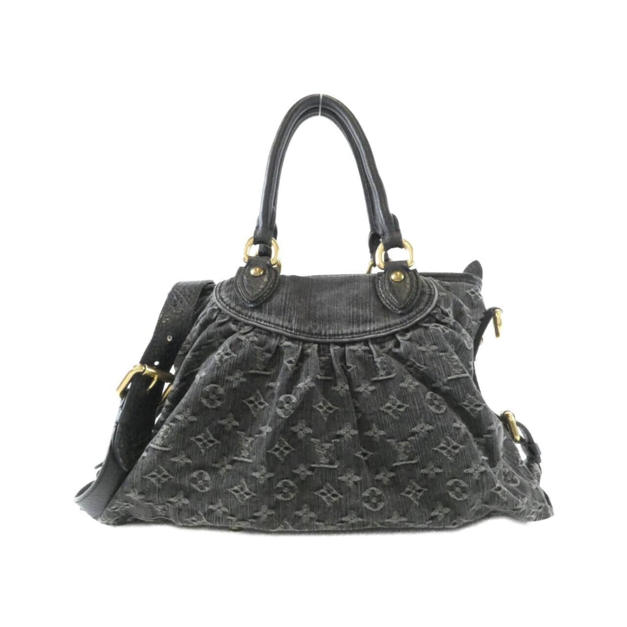 Louis Vuitton Black Denim Canvas Handbag (Pre-Owned)