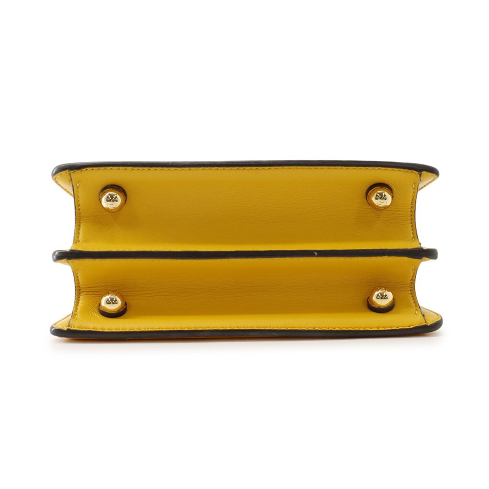 Fendi Peekaboo Yellow Leather Handbag (Pre-Owned)