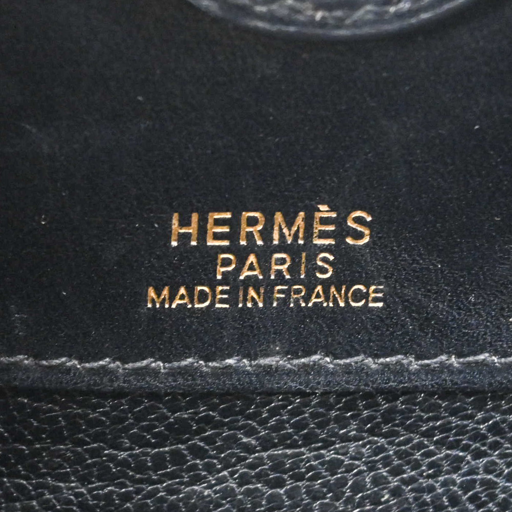 Hermes Dalvy Black Box Calf Leather Handbag (Pre-Owned)