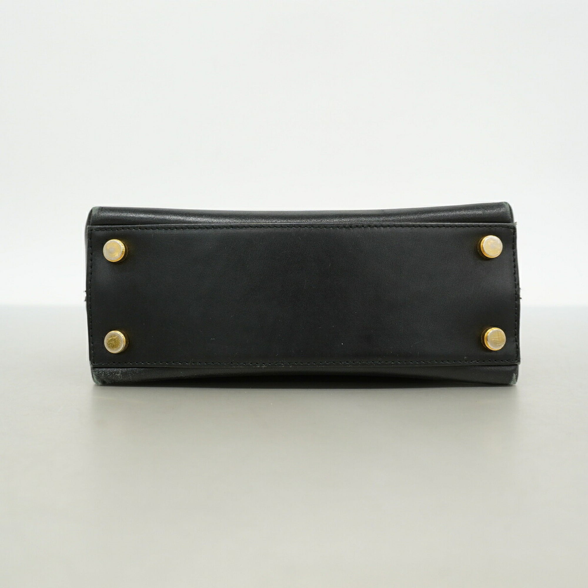 Salvatore Ferragamo Black Leather Handbag (Pre-Owned)