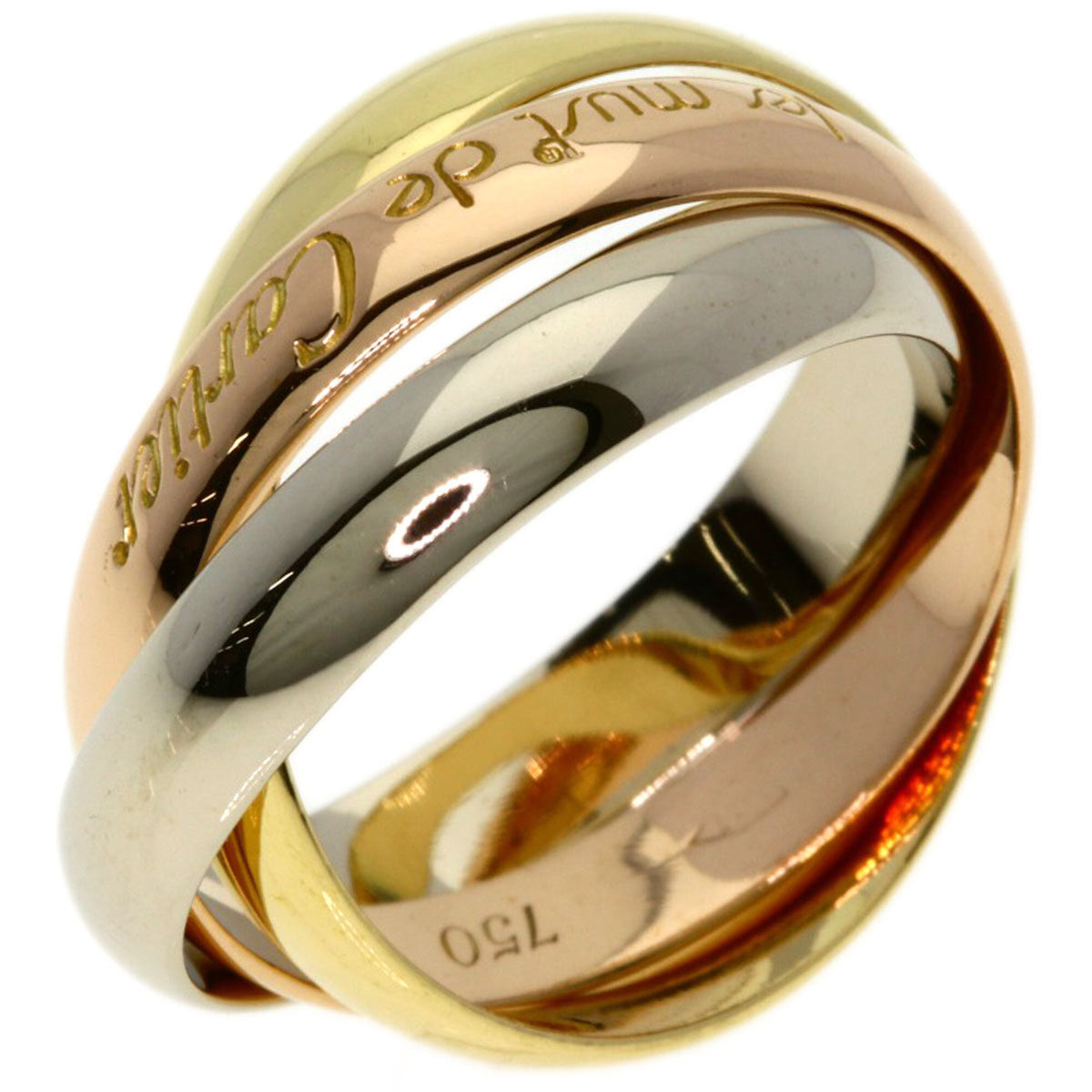 Cartier Trinity Yellow Gold (18K) Pink Gold (18K) White Gold (18K) Band Ring (Pre-Owned)