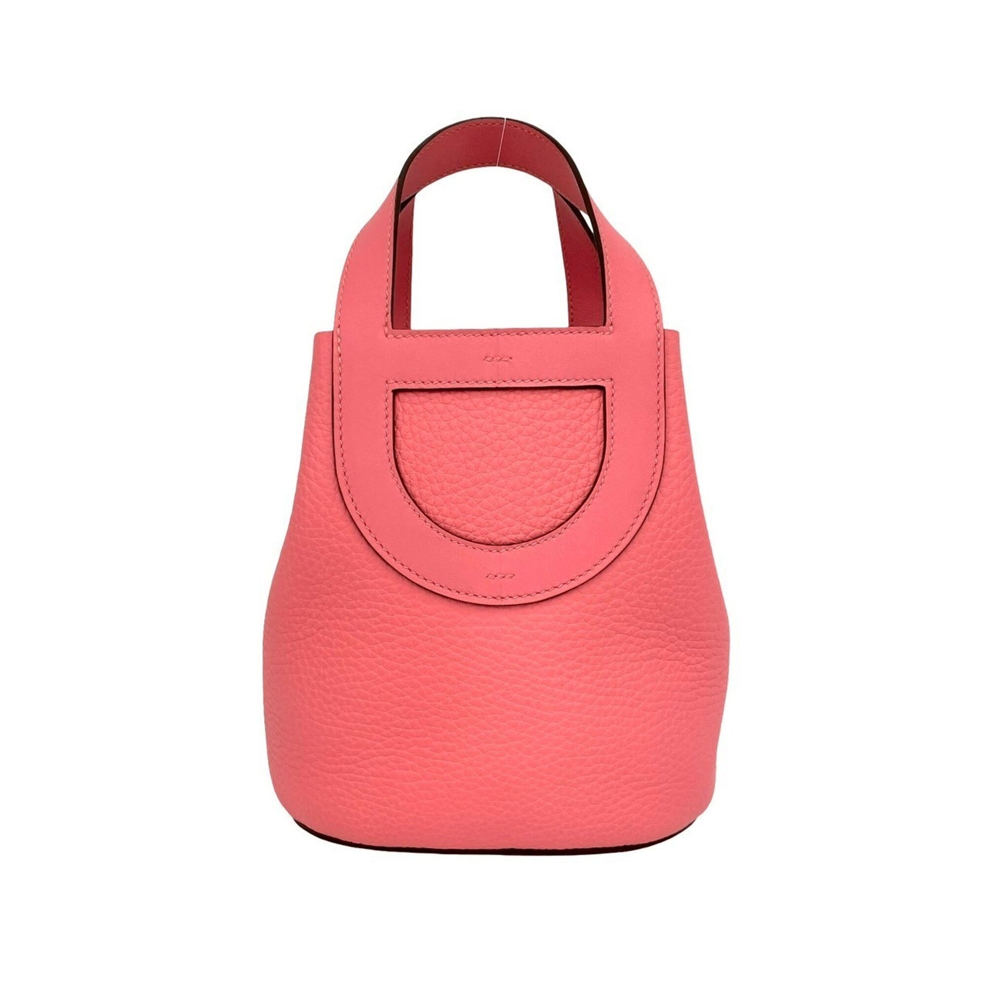 Hermes Pink Taurillon Clemence Leather Handbag Tote Bag (Pre-Owned)