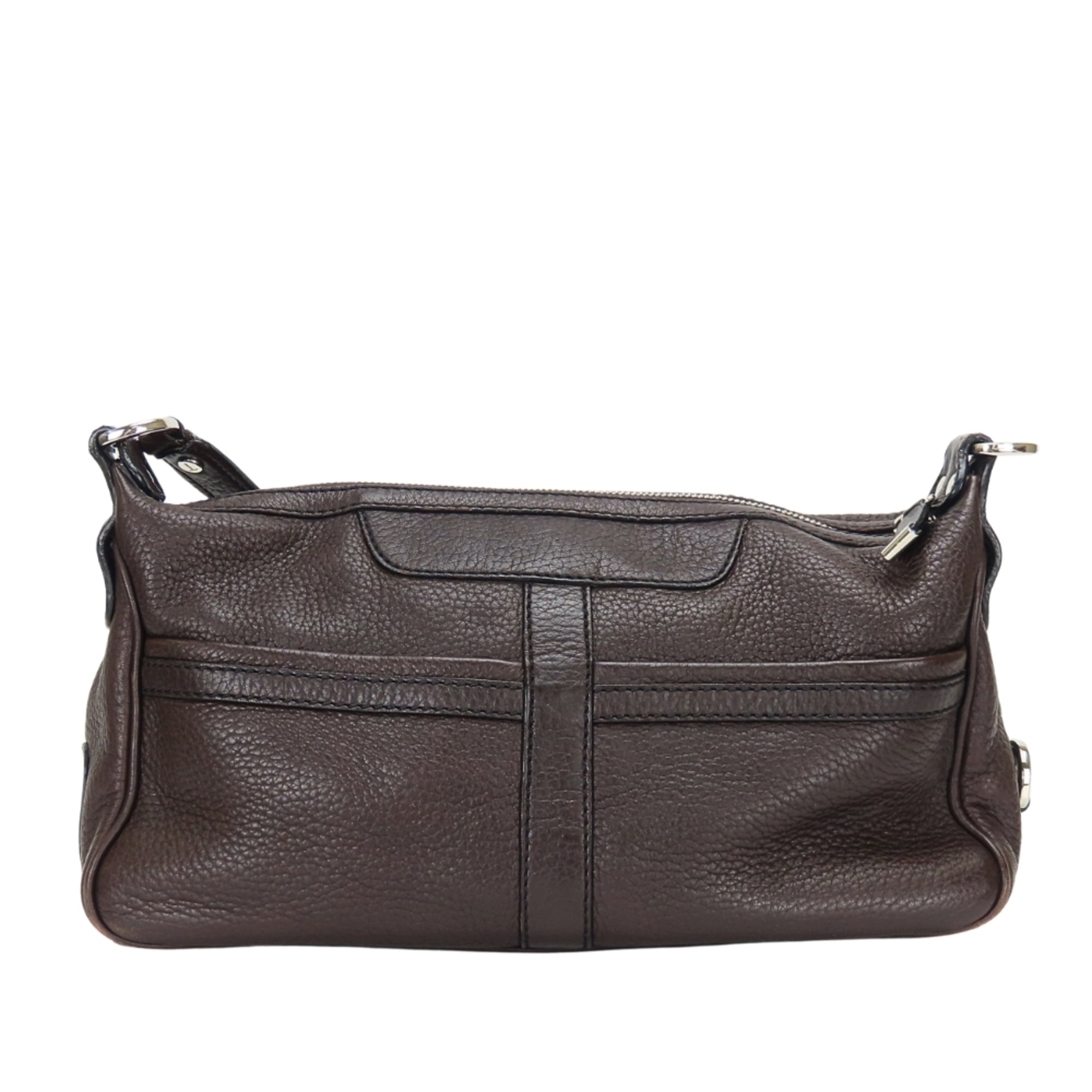 Tod's Dark Brown Leather Shoulder Bag (Pre-Owned)