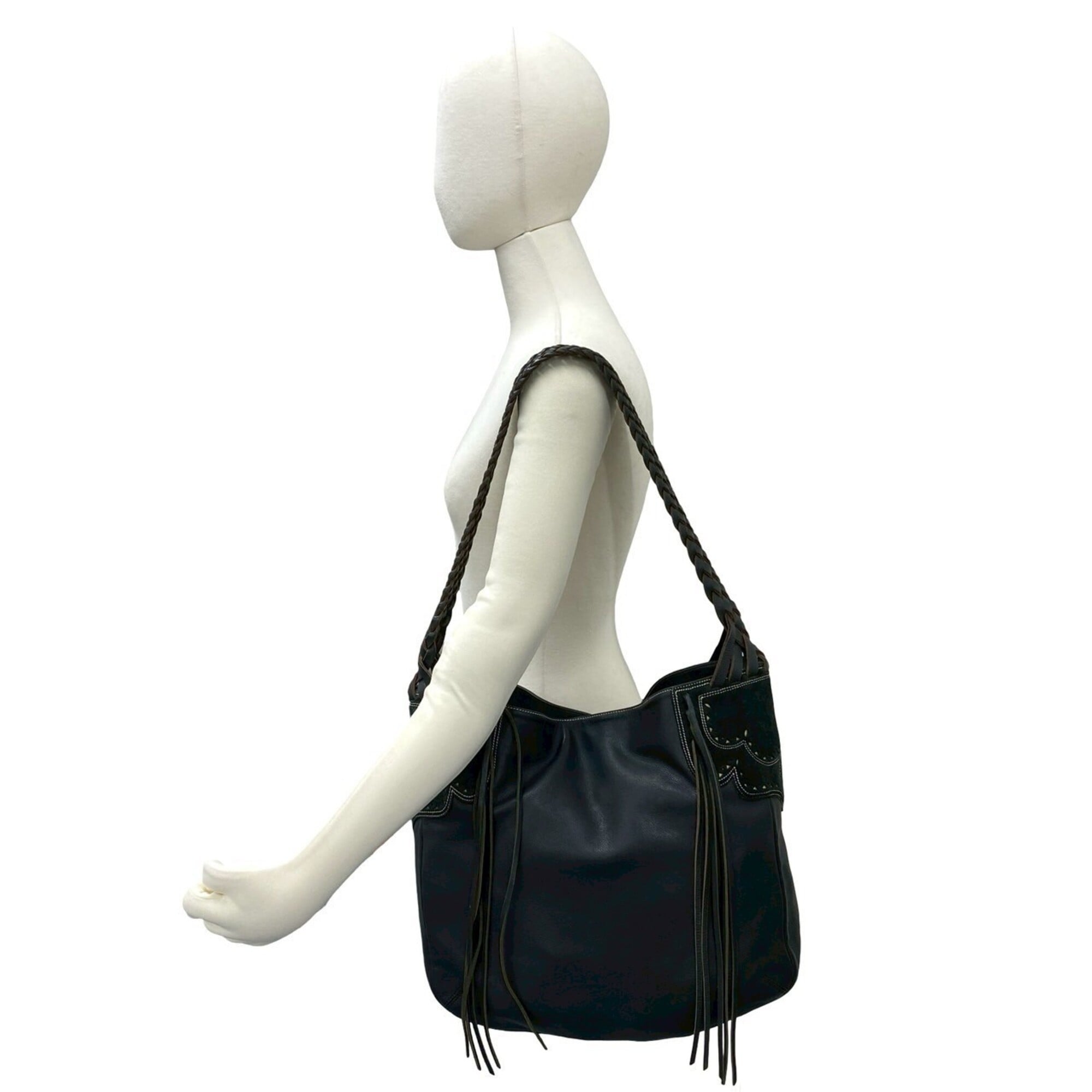 Loewe Black Leather Shoulder Bag Tote Bag (Pre-Owned)