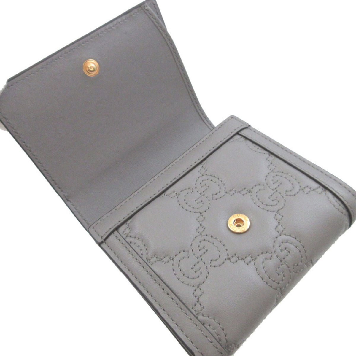 Gucci Gray Leather Wallet (Bi-Fold) (Pre-Owned)