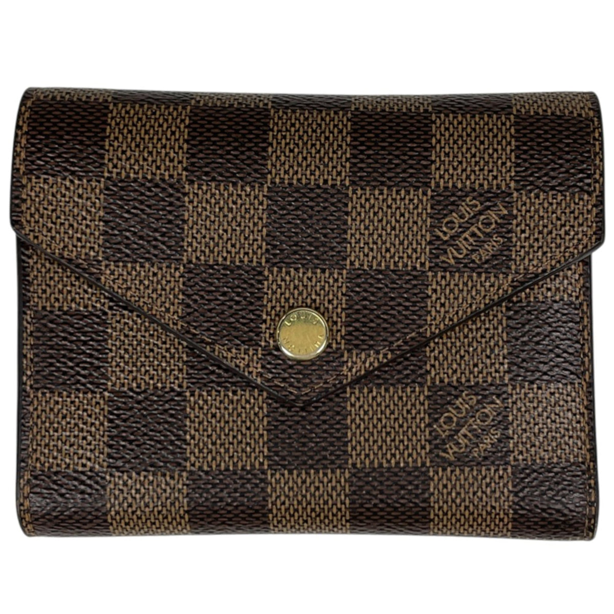 Louis Vuitton Brown Red Color Wallet (Tri-Fold) (Pre-Owned)