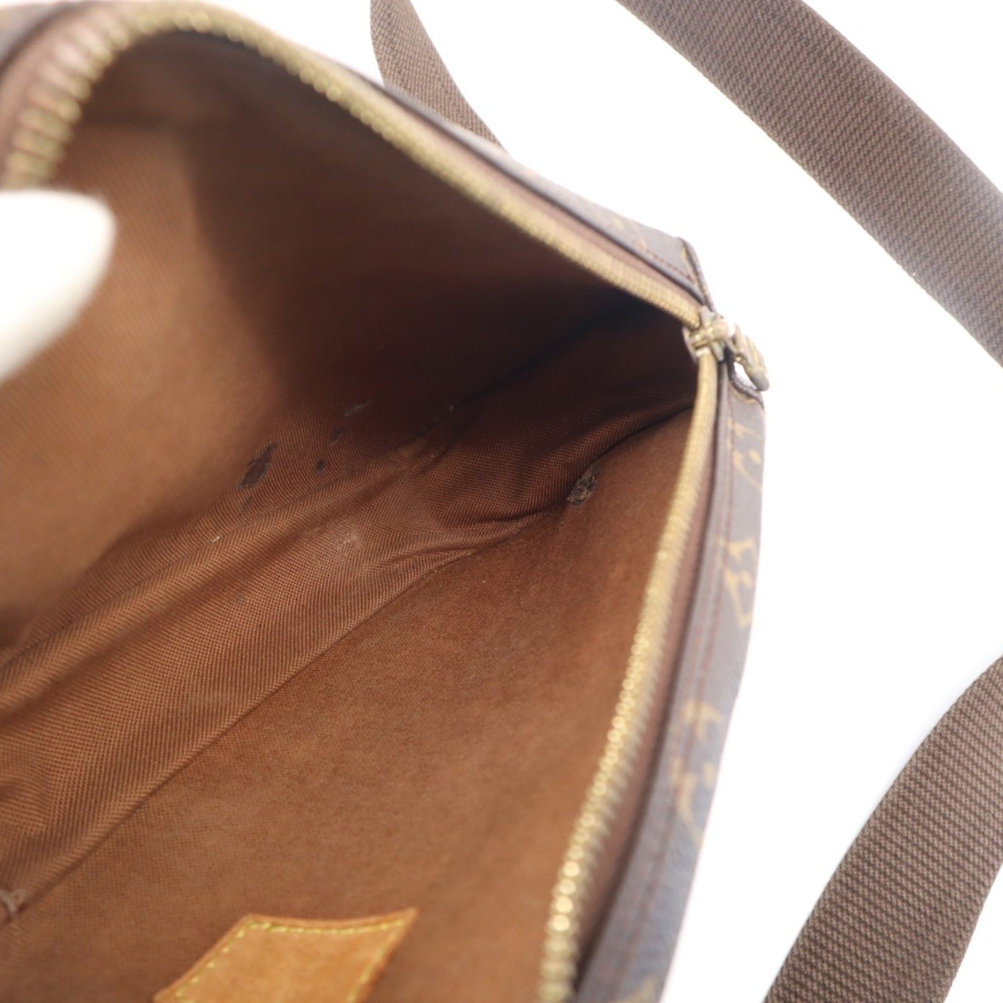 Louis Vuitton Monogram Brown Coated Canvas Leather Pochette Shoulder Bag (Pre-Owned)