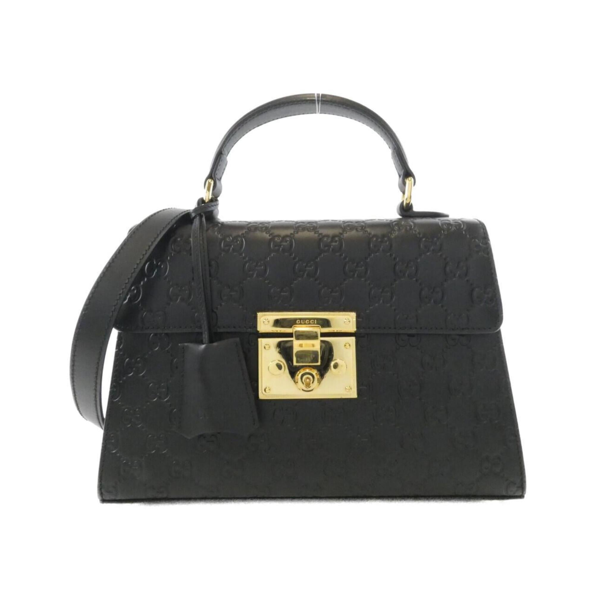 Gucci Black Leather Handbag (Pre-Owned)