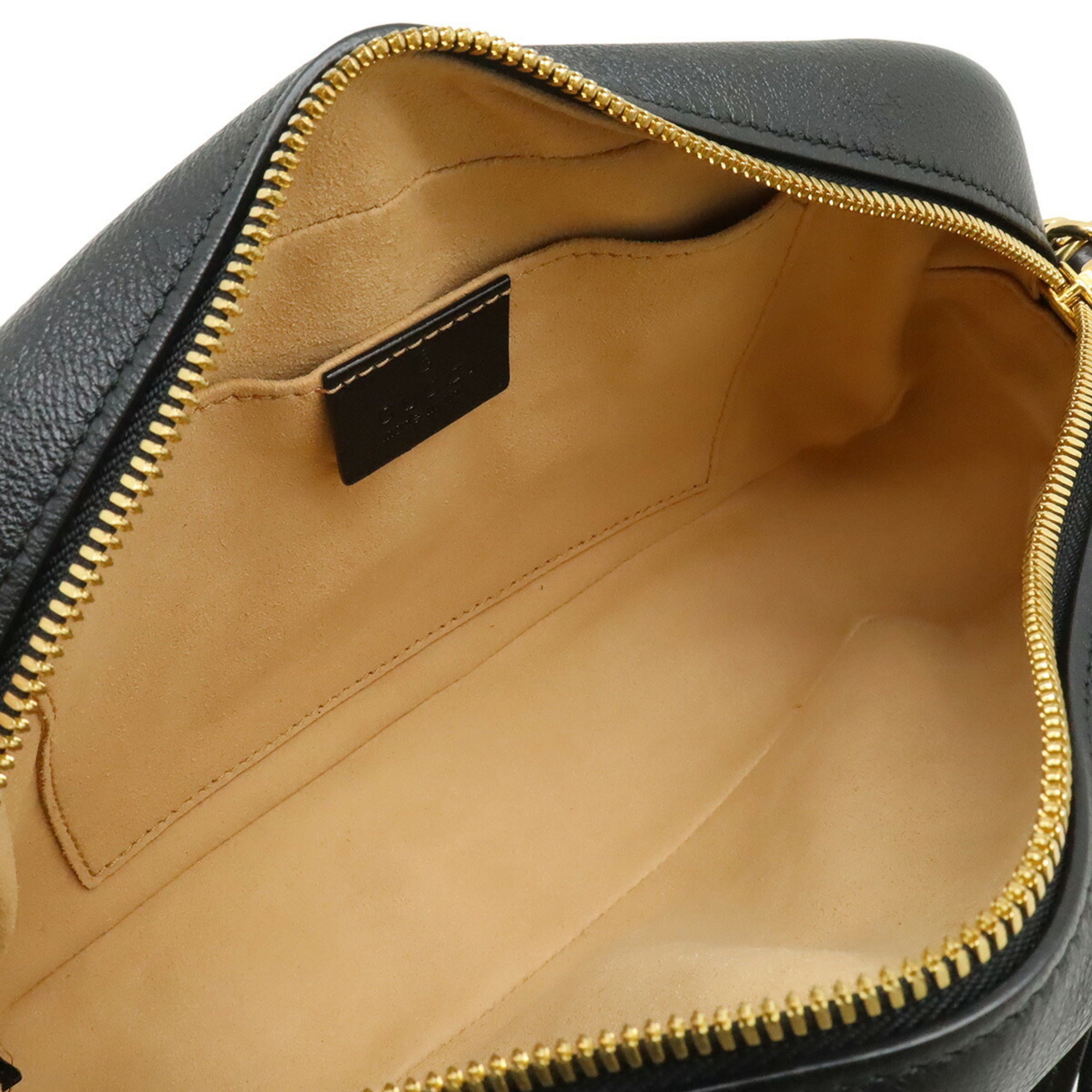 Gucci Beige Black Gg Canvas Pochette Shoulder Bag (Pre-Owned)